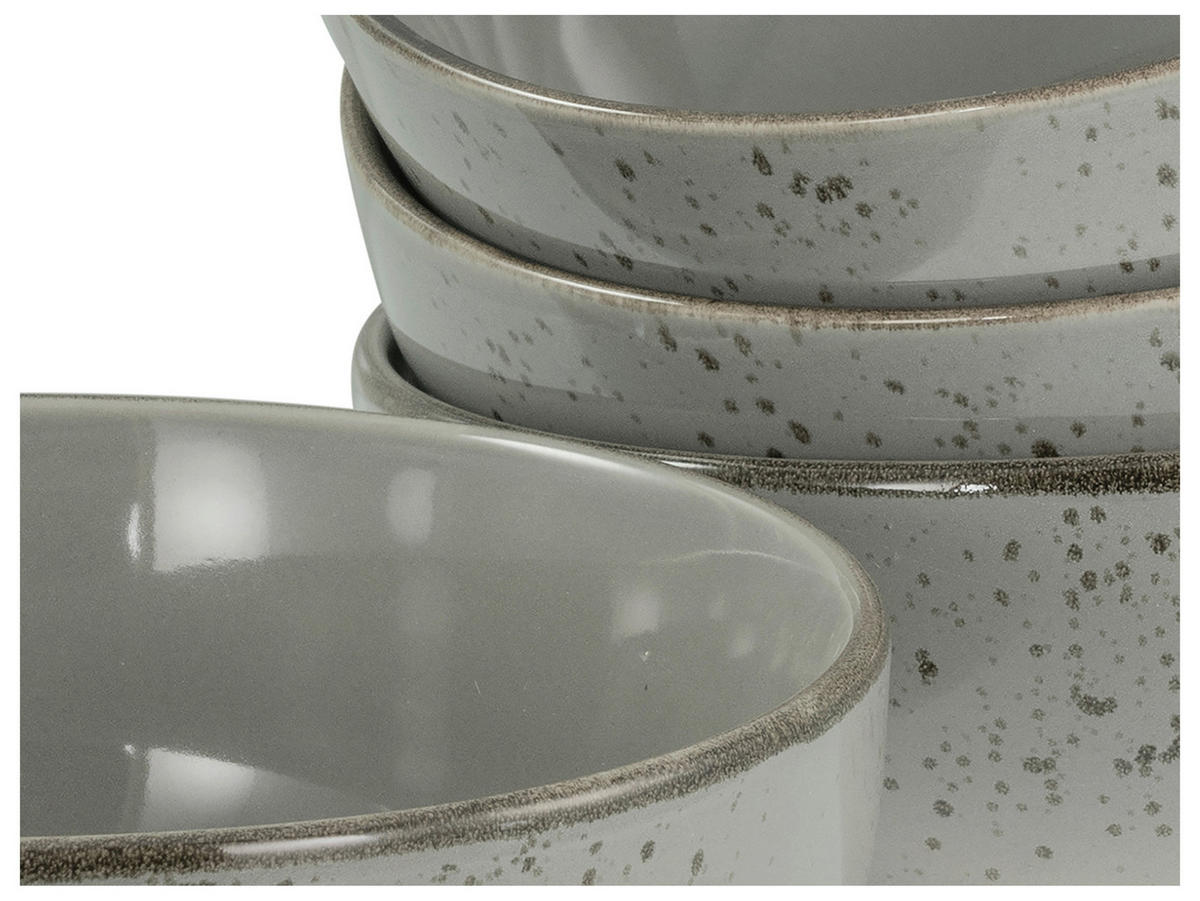 CreaTable Schüssel-Set Nature Collection Stone grau Steinzeug Nature Collection Stone - grau - CreaTable