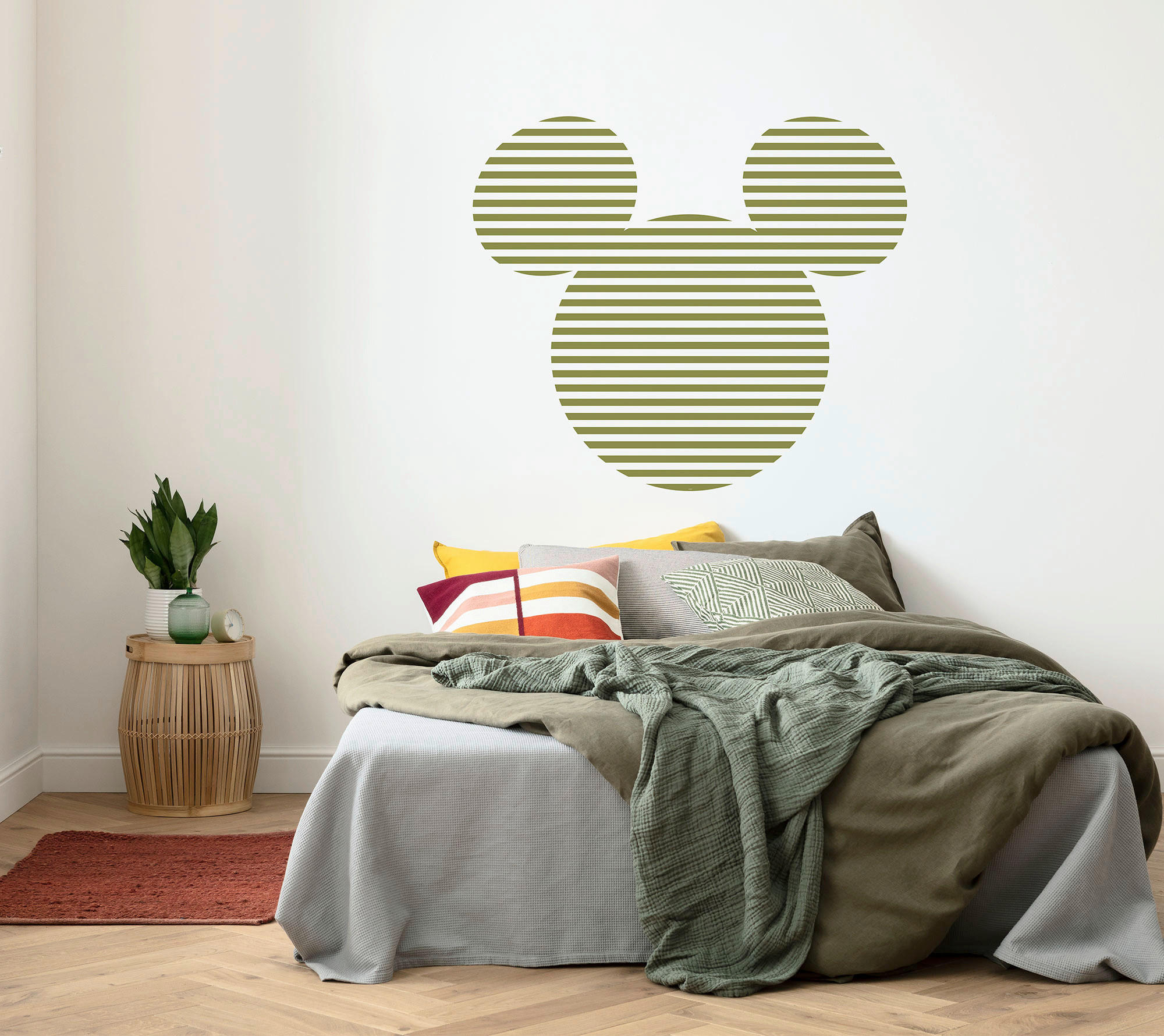 Komar Wandtattoo Mickey Head Stripes  Mickey Head Stripes B/L: ca. 125x125 cm Mickey Head Stripes - (125,00/125,00cm) - Komar