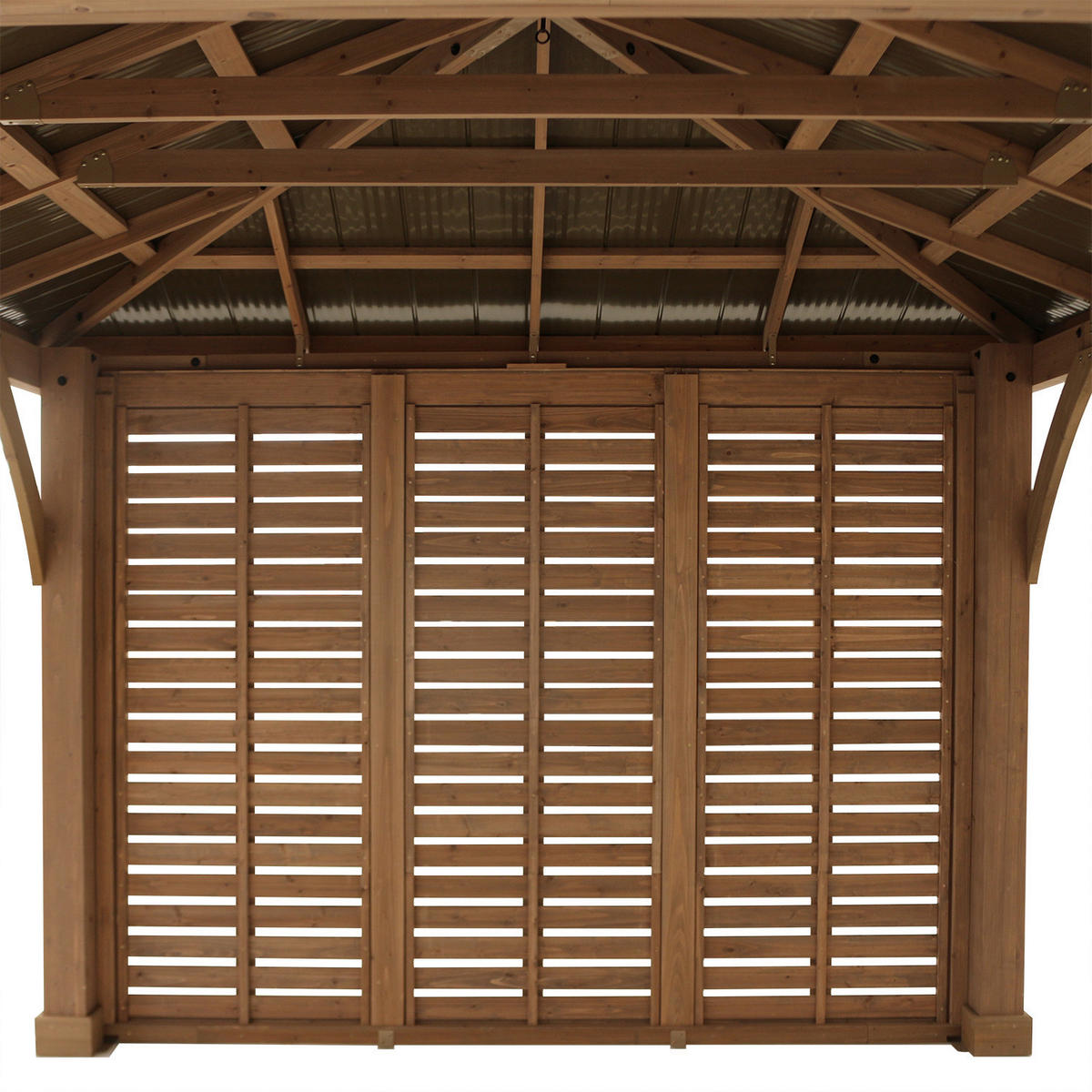 Westmann Seitenwand für Pavillon Devon natur Holz B/H/T: ca. 322,6x226,7x7,6 cm Devon - natur (322,60/226,70/7,60cm) - Westmann