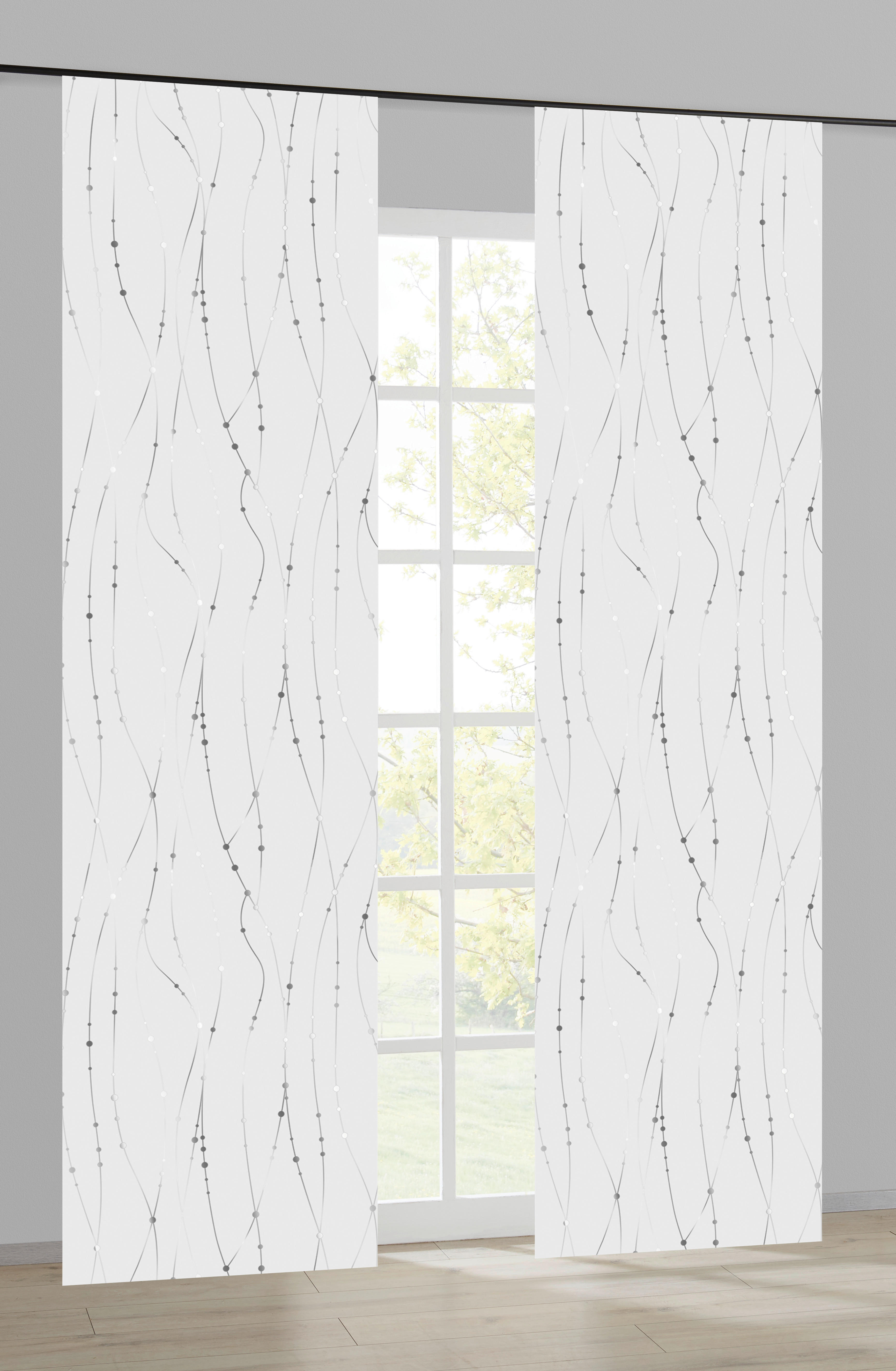 Schiebevorhang New Point weiß B/L: ca. 60x245 cm New Point - weiß/silber (60,00/245,00cm)