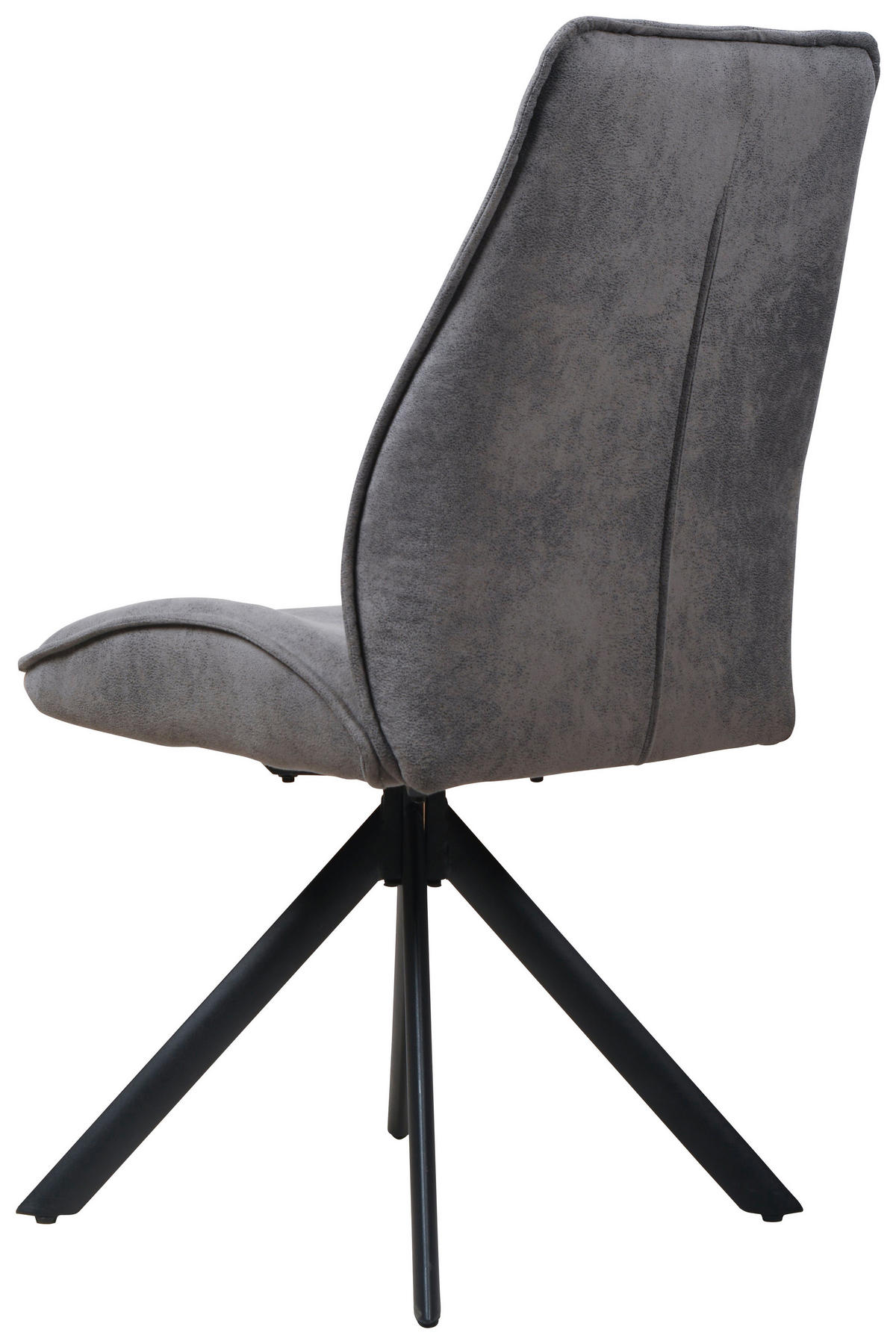 Drehstuhl Albany grau schwarz Microfaser Metall B/H/T: ca. 47x95x62 cm Albany - schwarz/grau (47,00/95,00/62,00cm)
