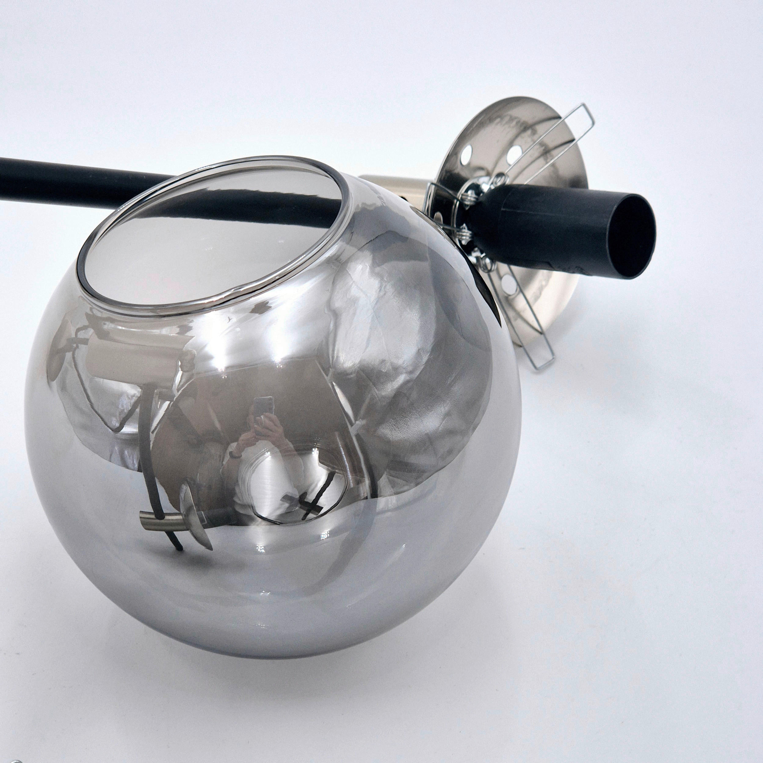 Thumbnail - Lamkur Deckenleuchte Chrom Glas Stahl B/H/L: ca. 61x53x61 cm E14 4 Brennstellen