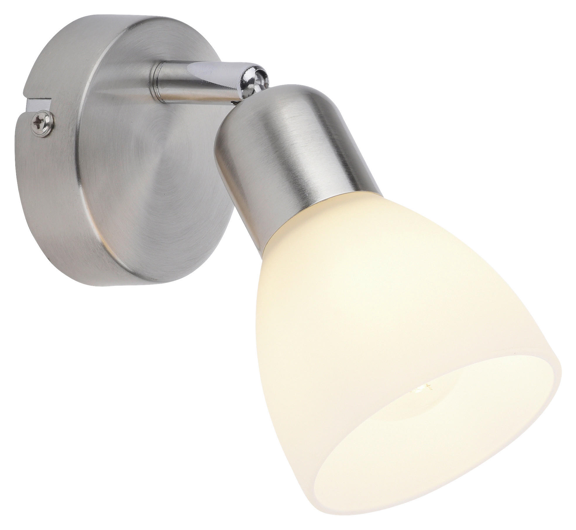 Just Light Spot PN11951-55  Karo Stahl Aluminium B/H/L: ca. 16x18x16 cm E14 1 Brennstellen Karo - Stahl (16,00/16,00/18,00cm) - Just Light