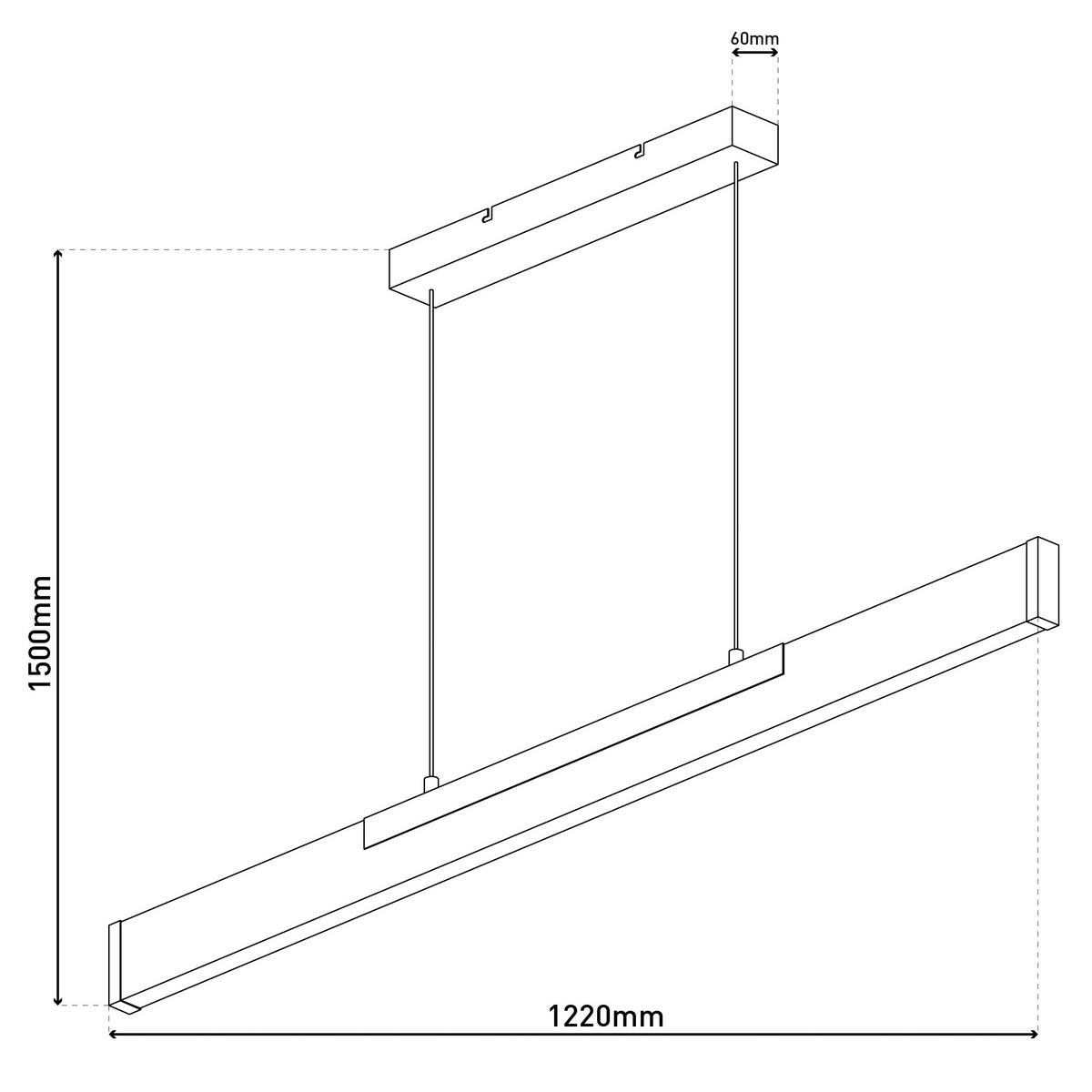Näve Leuchten LED-Pendelleuchte braun Metall B/H/T: ca. 122,2x150x6 cm WILMA - braun (122,20/150,00/6,00cm) - Näve Leuchten