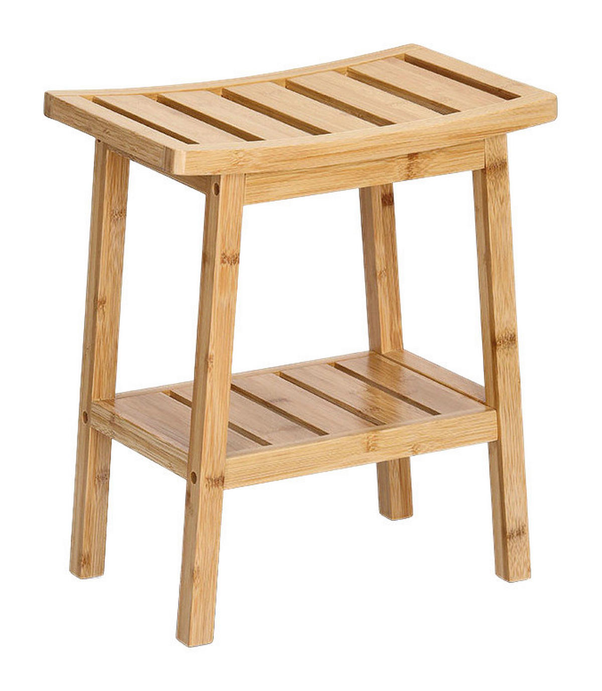Zeller Hocker natur B/H/L: ca. 25x46x40 cm Hocker_mit_Ablage - natur (40,00/25,00/46,00cm) - Zeller