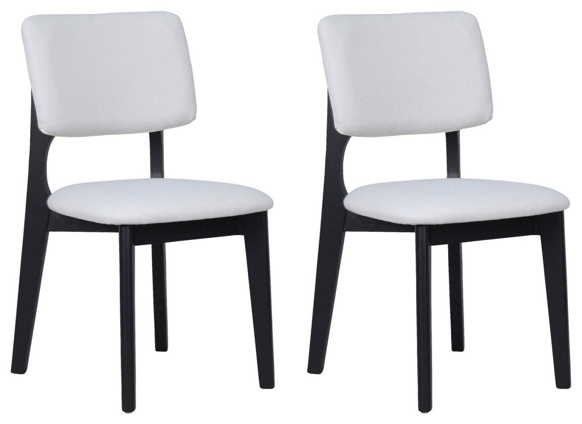 Stuhl ELSA schwarz beige Webstoff B/H/T: ca. 48x87x54 cm ELSA - beige/schwarz (48,00/87,00/54,00cm) - byLIVING