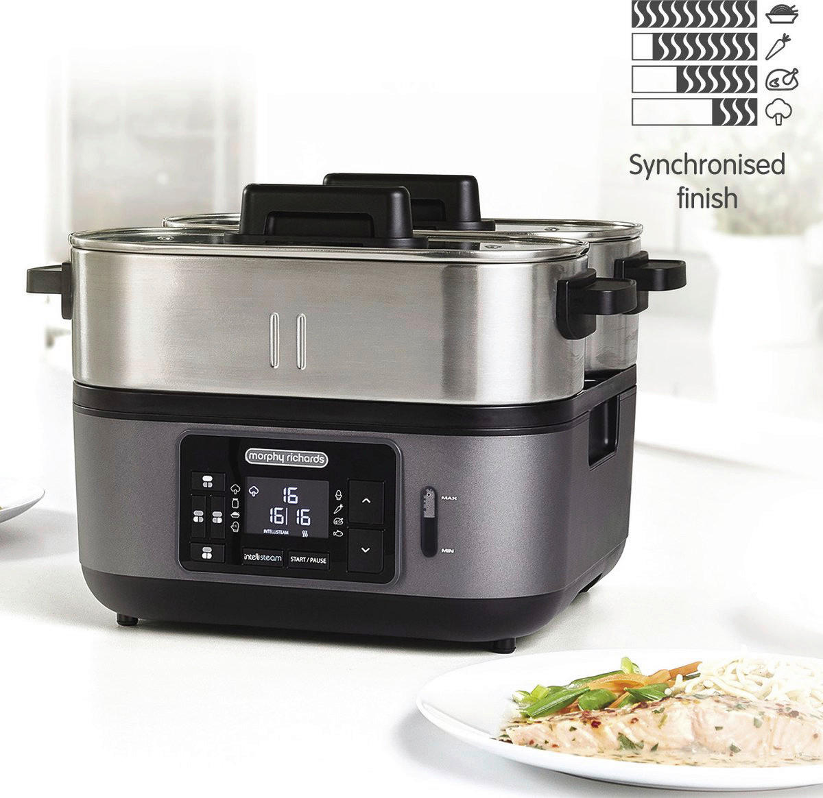 Morphy Richards Dampfgarer 470006EE B/H/L: ca. 34x28x38 cm Dampfgarer_Intellisteam 470006EE - (38,00/34,00/28,00cm) - Morphy Richards