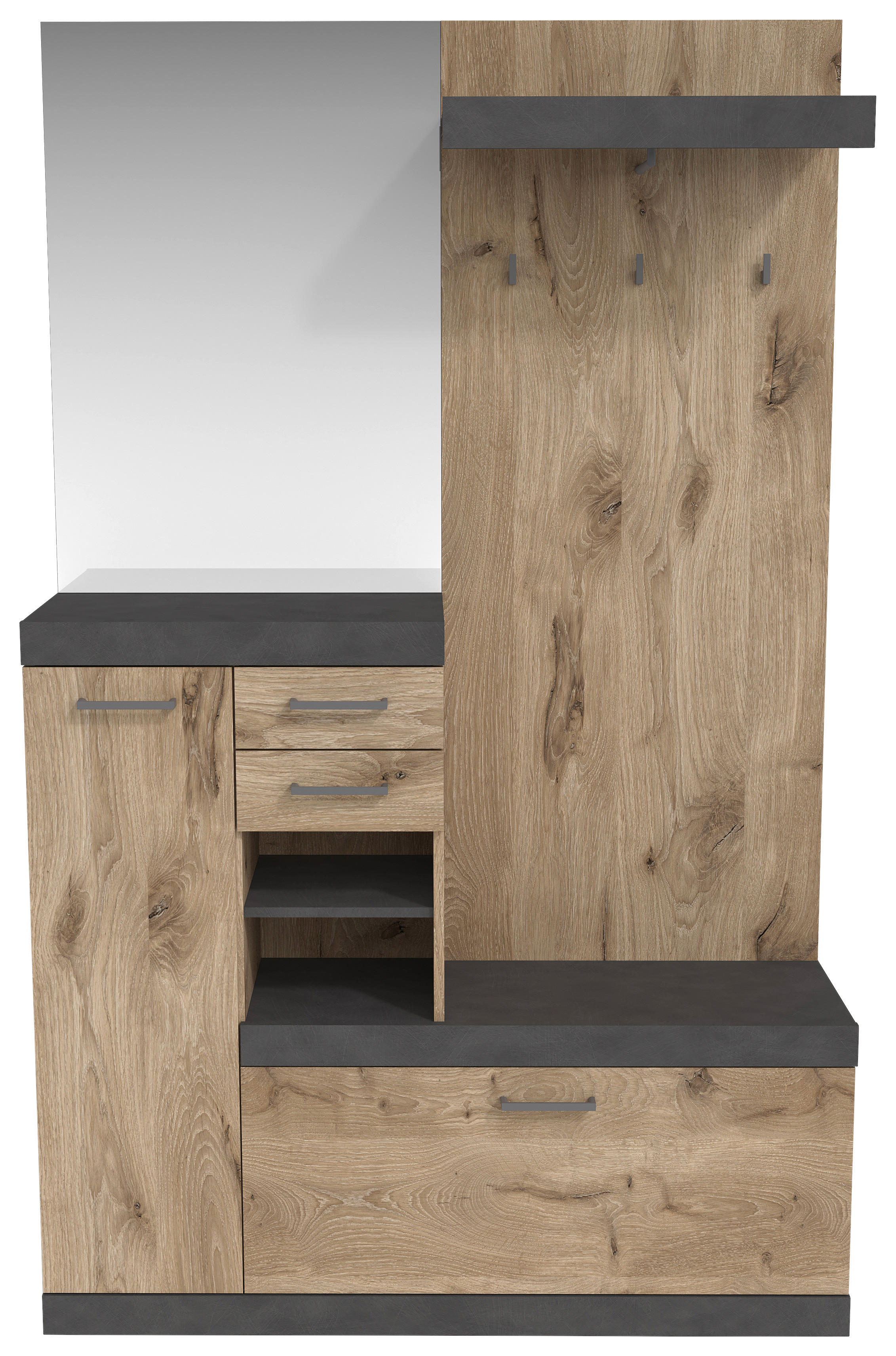 Garderobe  Eiche Viking Nachbildung Matera Nachbildung B/H/T: ca. 120x193,5x35,5 cm Bristol_Kompaktgarderobe 1000 - (120,00/193,50/35,50cm)