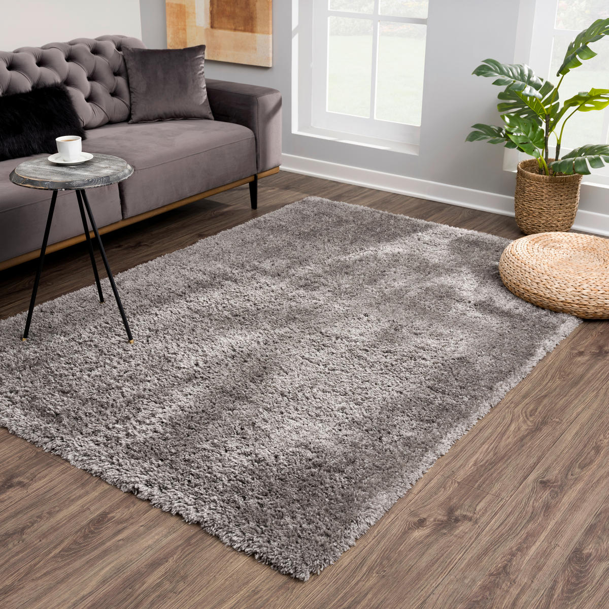 Sanat Teppich Porto dunkelgrau B/L: ca. 80x150 cm Porto - dunkelgrau (80,00/150,00cm) - Sanat