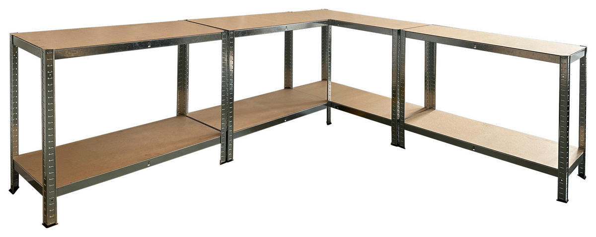 Schwerlaststeckregal 2er-Set verzinkt B/H/T: ca. 160x160x60 cm Schwerlaststeckregal 160x160x60cm V - verzinkt (160,00/160,00/60,00cm)