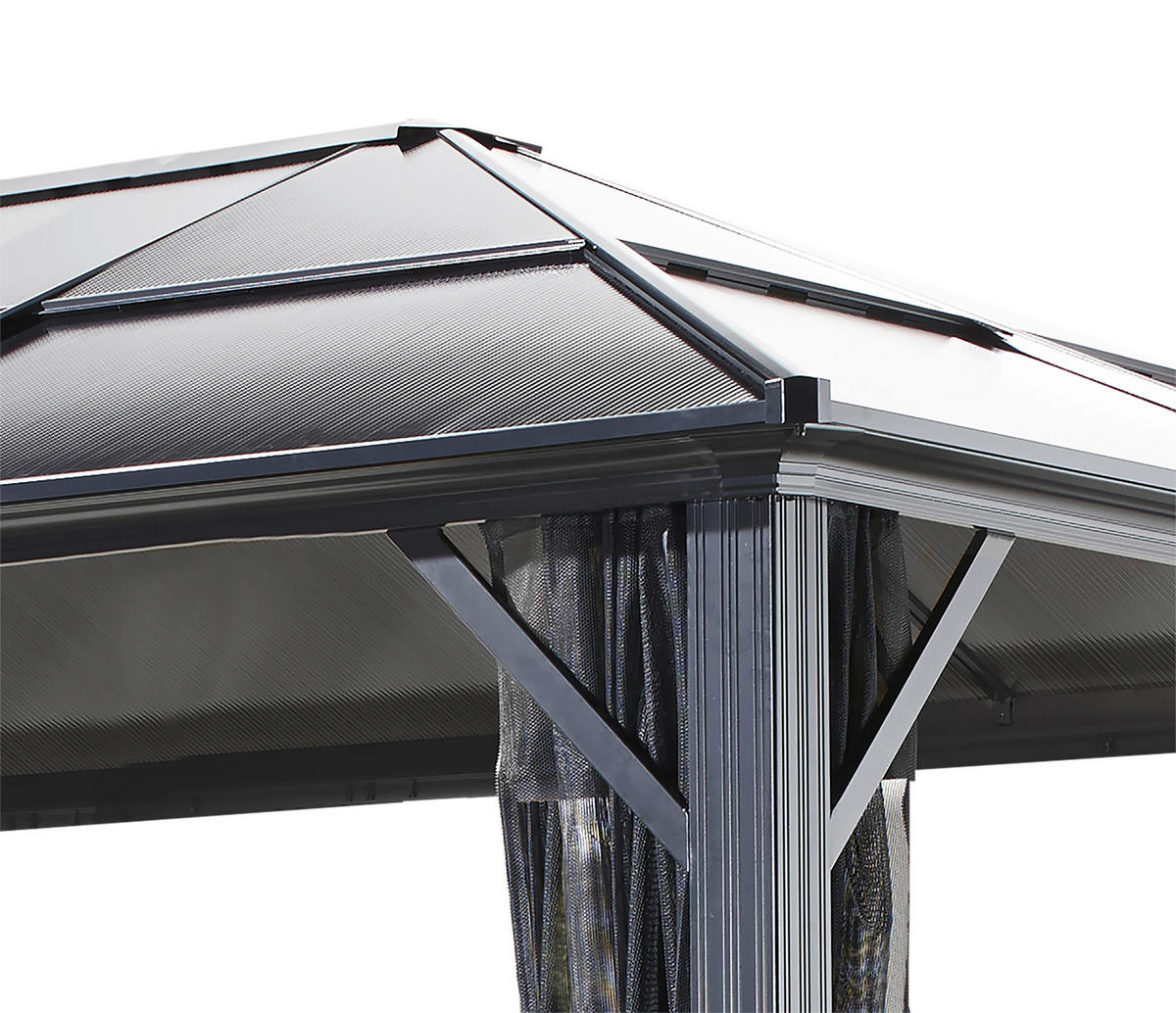 Sojag Pavillon Meridien anthrazit Aluminium B/H/L: ca. 343x270x463 cm Meridien - anthrazit (463,00/343,00/270,00cm) - Sojag