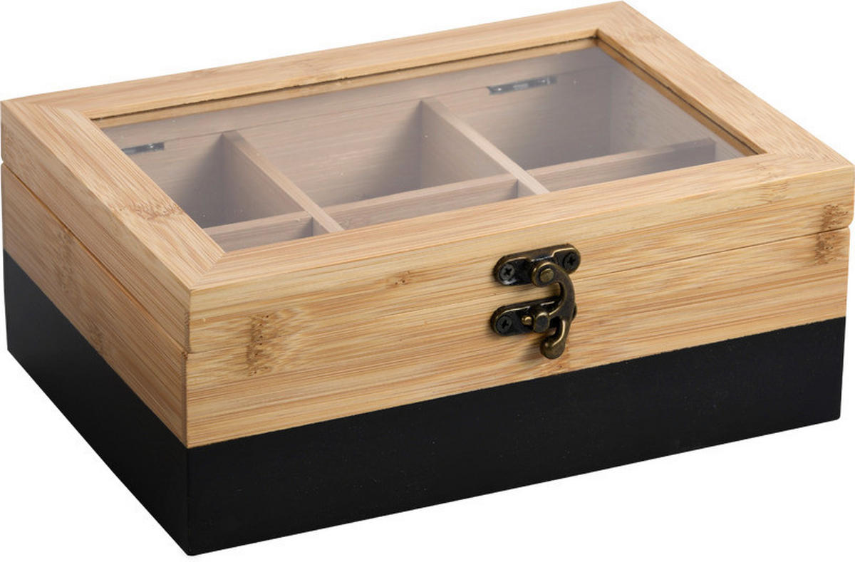 Kesper Teebox natur Bambus B/H/L: ca. 15x8,5x21,5 cm Teebox - natur (21,50/15,00/8,50cm) - Kesper