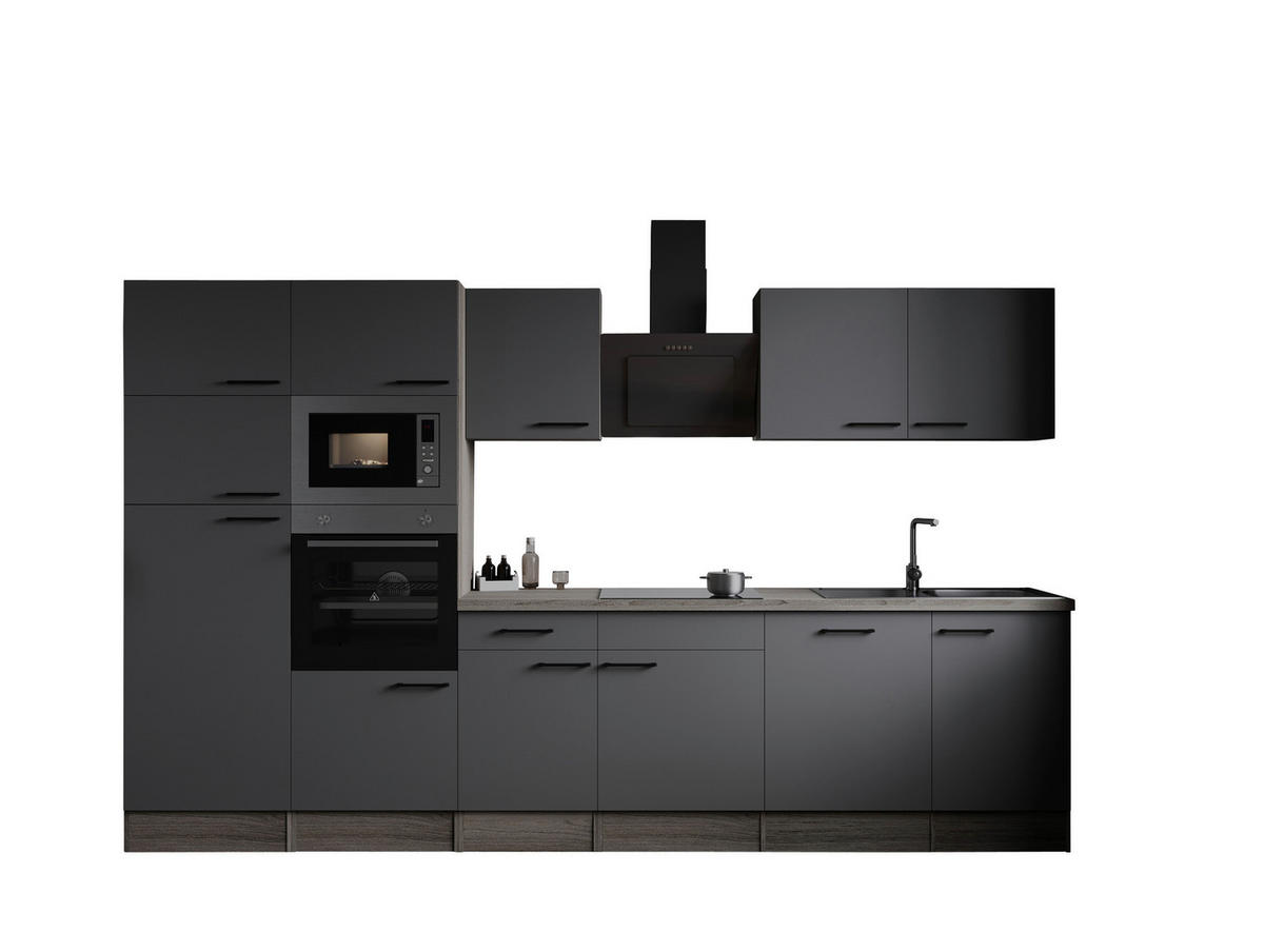 Küchenblock Oliver B/H/T: ca. 340x205x60 cm Oliver - Eiche/grau (340,00/205,00/60,00cm) - Respekta
