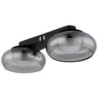 GLOBO Deckenleuchte Deckenleuchte-Carlene - schwarz/Rauch (51,00/24,50/15,50cm) - GLOBO