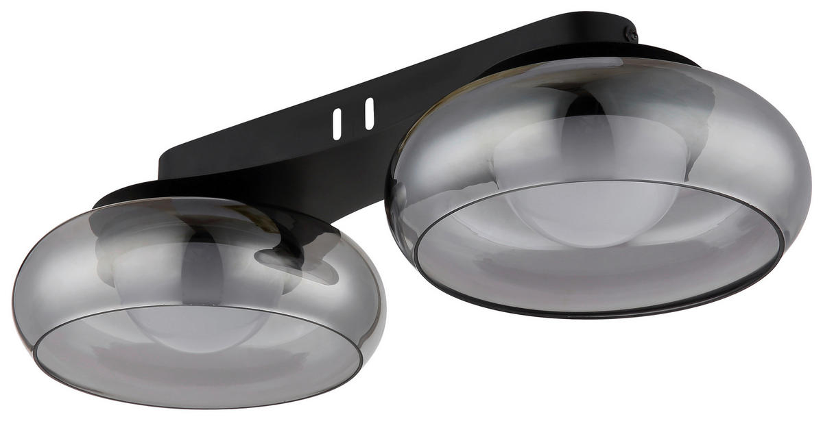 GLOBO Deckenleuchte Deckenleuchte-Carlene - schwarz/Rauch (51,00/24,50/15,50cm) - GLOBO