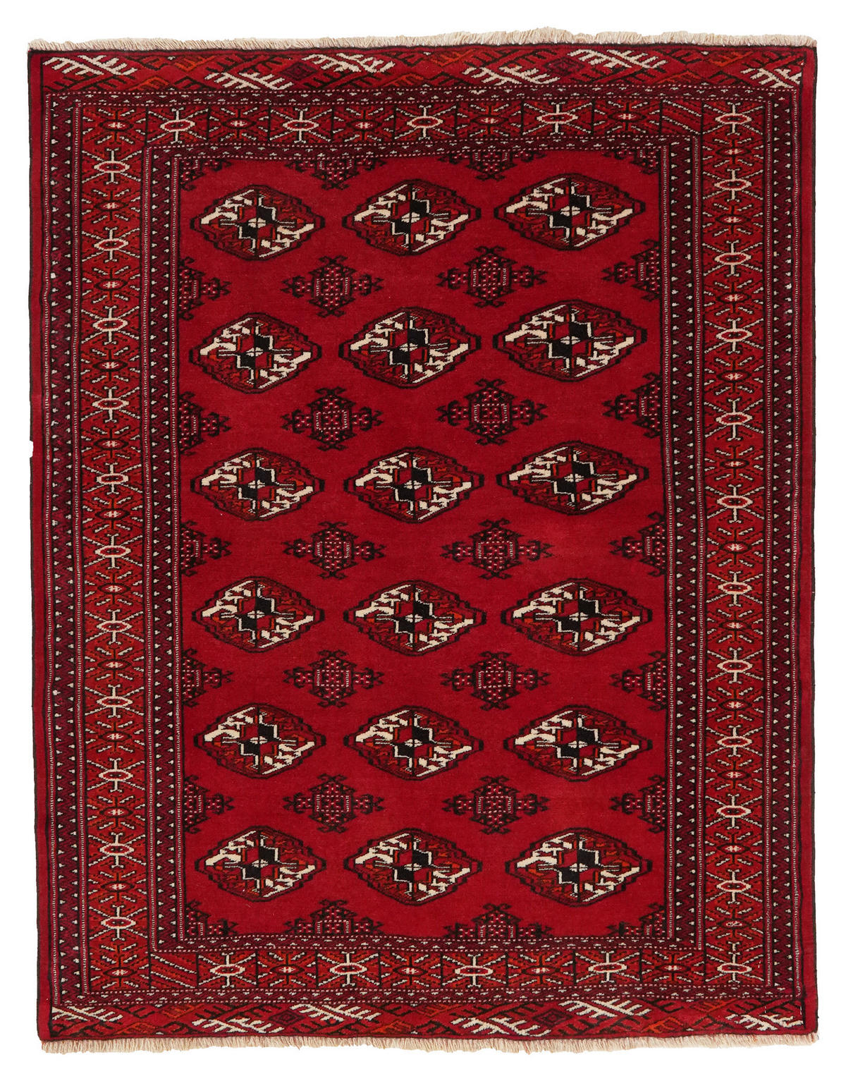 PersaTepp Teppich Turkman rot B/L: ca. 107x137 cm Turkman - rot (107,00/137,00cm) - PersaTepp