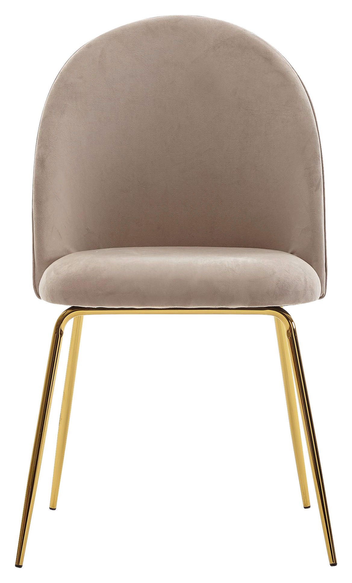 Stuhl beige gold Stoff Eisen B/H/T: ca. 53x86x50 cm Esszimmerstuhl - gold/beige (53,00/86,00/50,00cm) - Wohnling