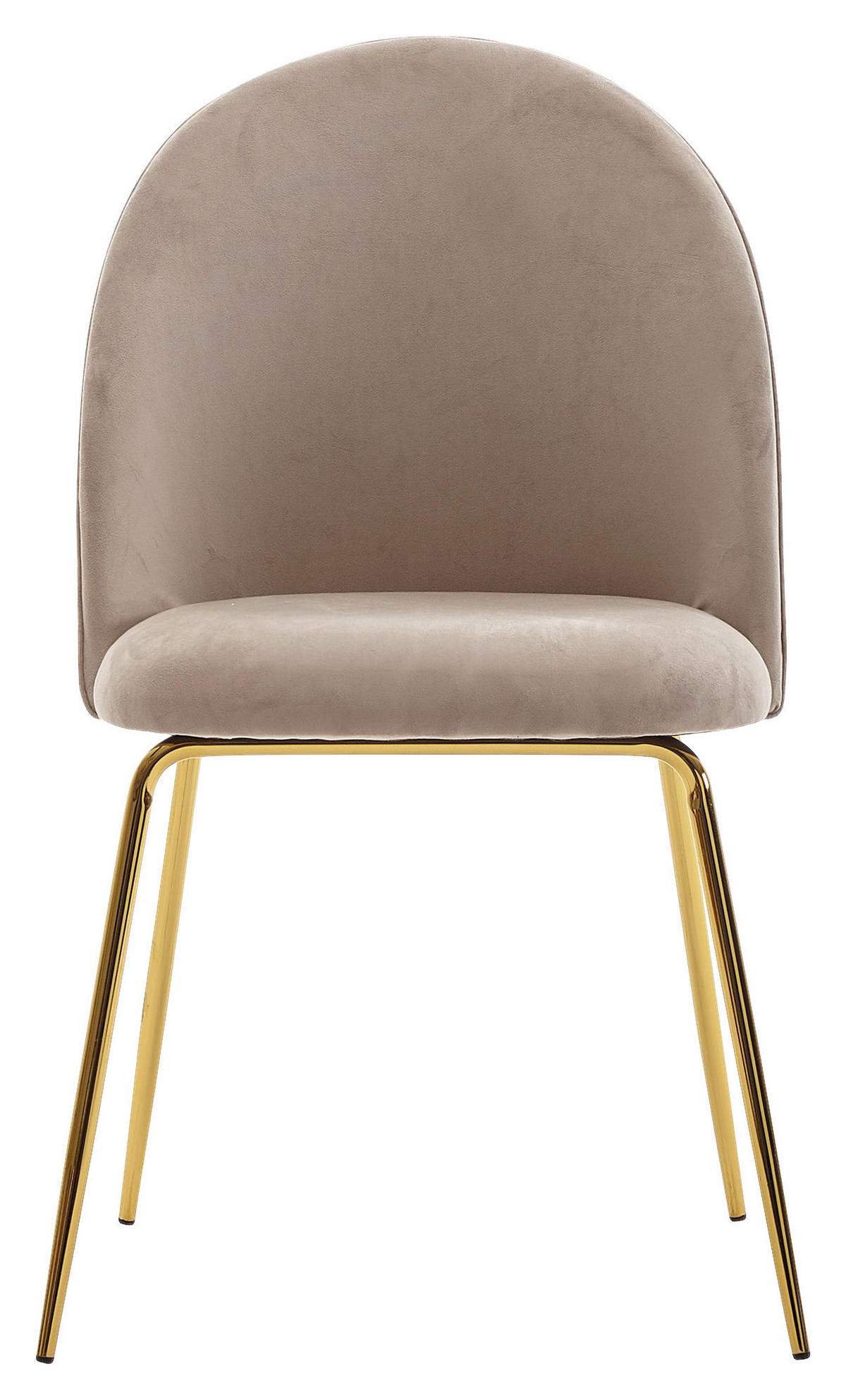 Stuhl beige gold Stoff Eisen B/H/T: ca. 53x86x50 cm Esszimmerstuhl - gold/beige (53,00/86,00/50,00cm) - Wohnling
