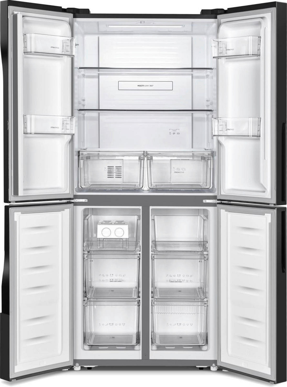 Gorenje Cross-Door Kühl/Gefrierkombination NRM818EMB schwarz B/H/T: ca. 79,4x181,6x64,3 cm Multi-Door NRM818EMB - schwarz (79,40/181,60/64,30cm) - Gorenje
