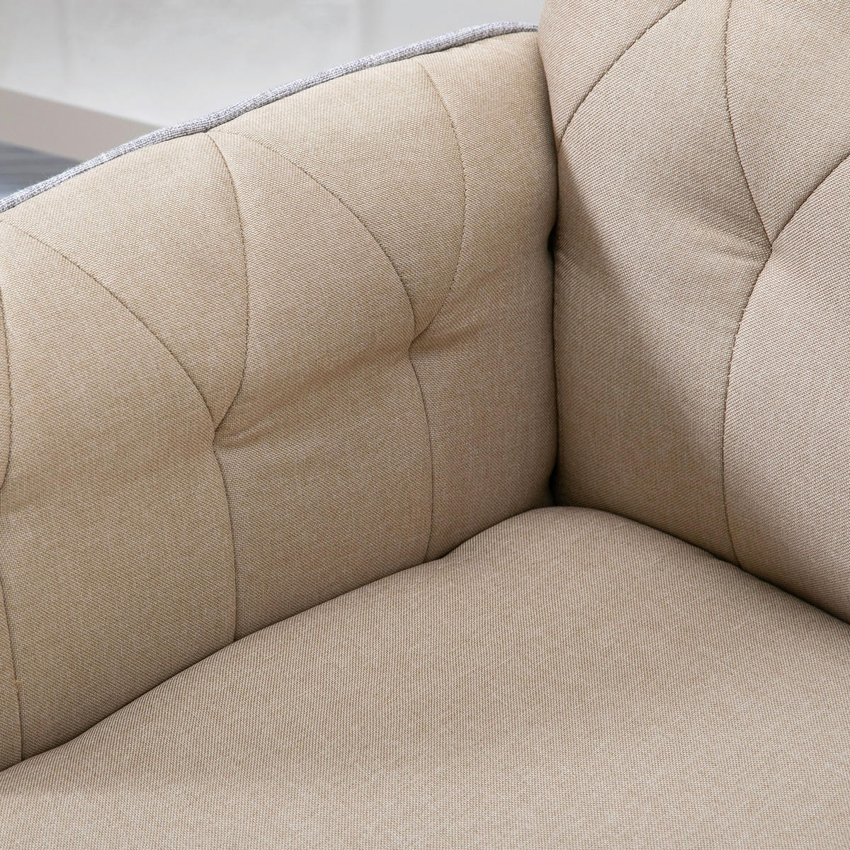 Drehstuhl 921-103BN beige 921-103BN - beige (66,00/89,50/69,00cm) - Vinsetto