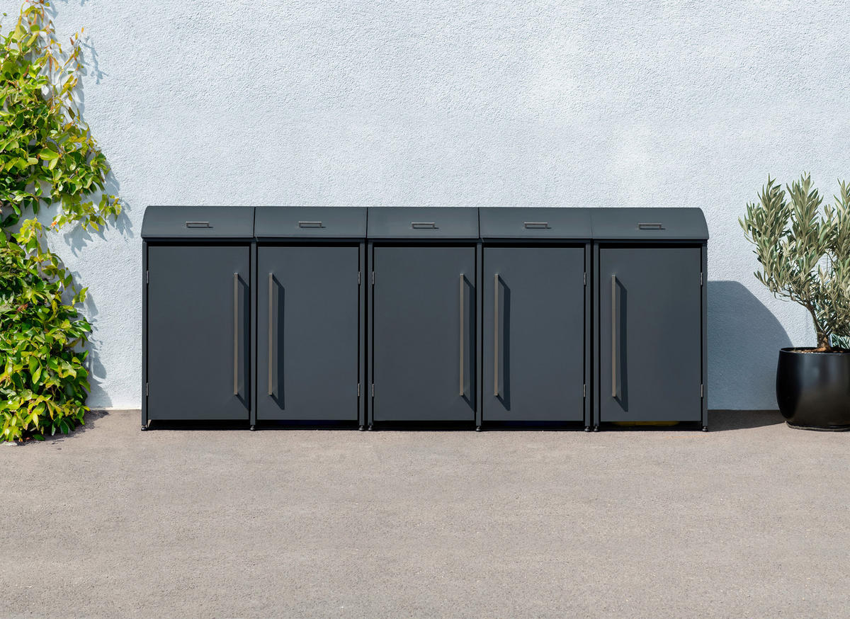 Westmann Mülltonnenbox Moderna anthrazit B/H/L: ca. 350x135x83 cm Moderna - anthrazit (83,00/350,00/135,00cm) - Westmann