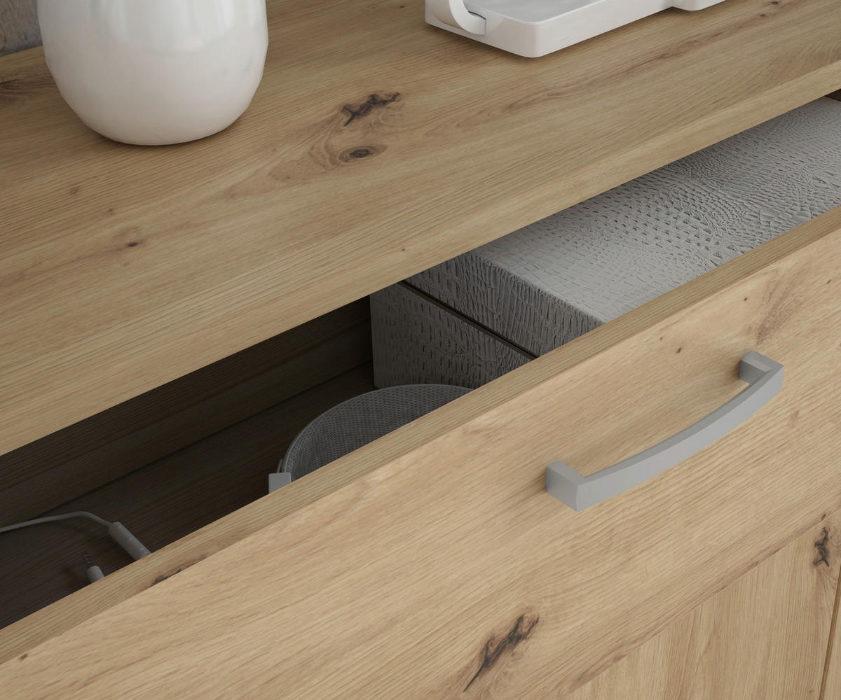 Kommode  Eiche Artisan Nachbildung B/H/T: ca. 139x121x35 cm Rypsyma_Kommode RPSK341-D78 - Eiche (139,00/121,00/35,00cm)
