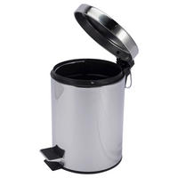 Treteimer Chrom Edelstahl H: ca. 24 cm ca. 3 l Treteimer 3l chrom - Chrom (24,00cm) - POCOline