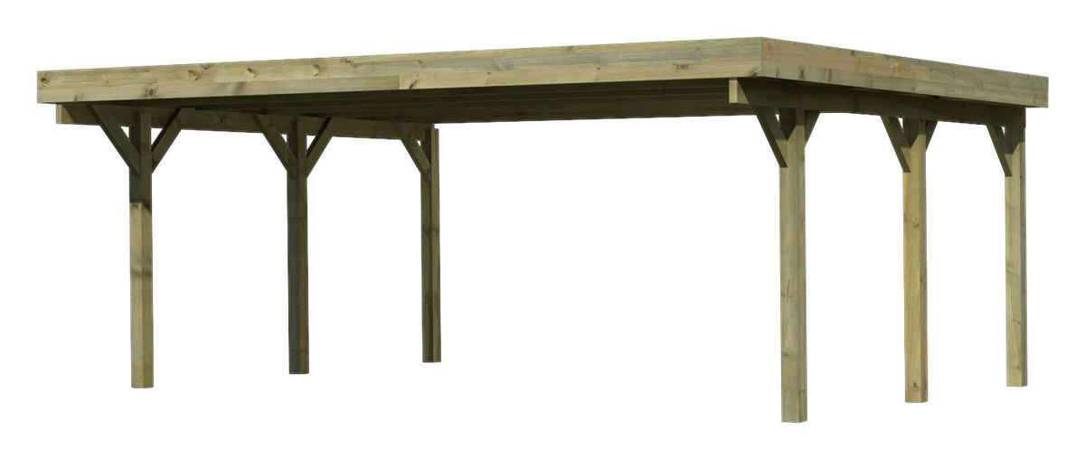 Karibu Carport Classic 1A B/H/T: ca. 598x237x480 cm Classic 1A - natur (598,00/237,00/480,00cm) - Karibu