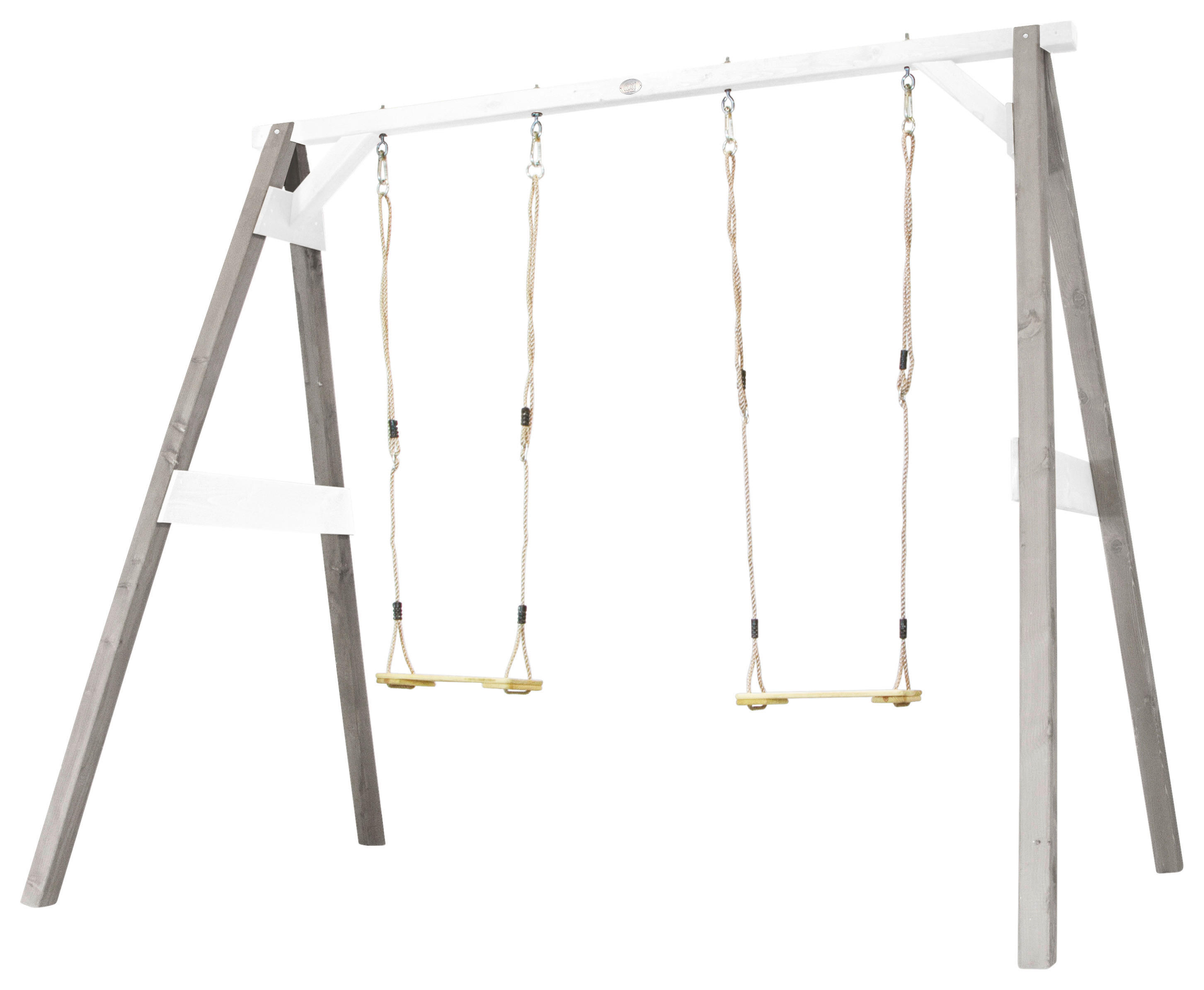 AXI Doppelschaukel grau B/H/T: ca. 254x207x160 cm Doppelschaukel Grau/Weiß - weiß/grau (254,00/207,00/160,00cm) - AXI