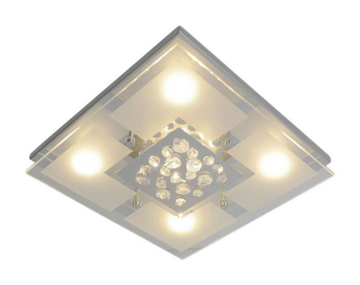 Näve Leuchten LED Deckenleuchte NV1230842 Chrom Chrom B/H/T: ca. 30x8x30 cm null 4 Brennstellen Chur - Chrom (30,00/8,00/30,00cm) - Näve Leuchten