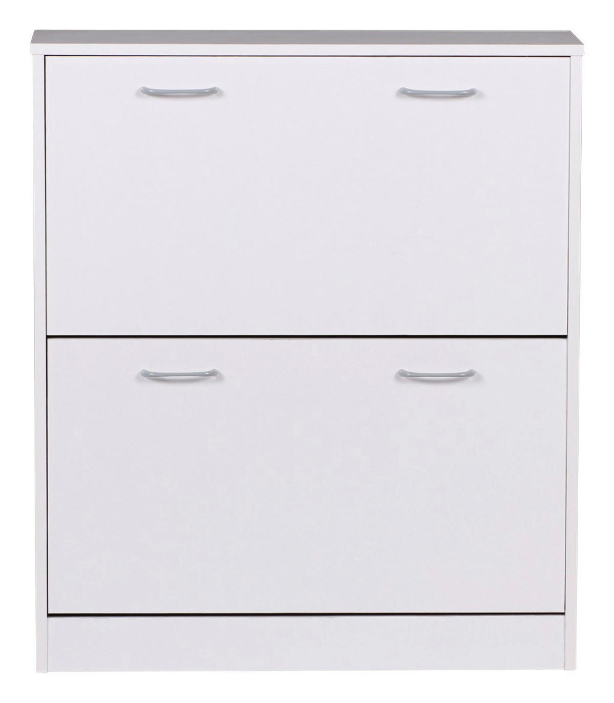 Schuhschrank weiß grau B/H/T: ca. 75x87x24 cm Schuhschrank - weiß/grau (75,00/87,00/24,00cm) - Wohnling