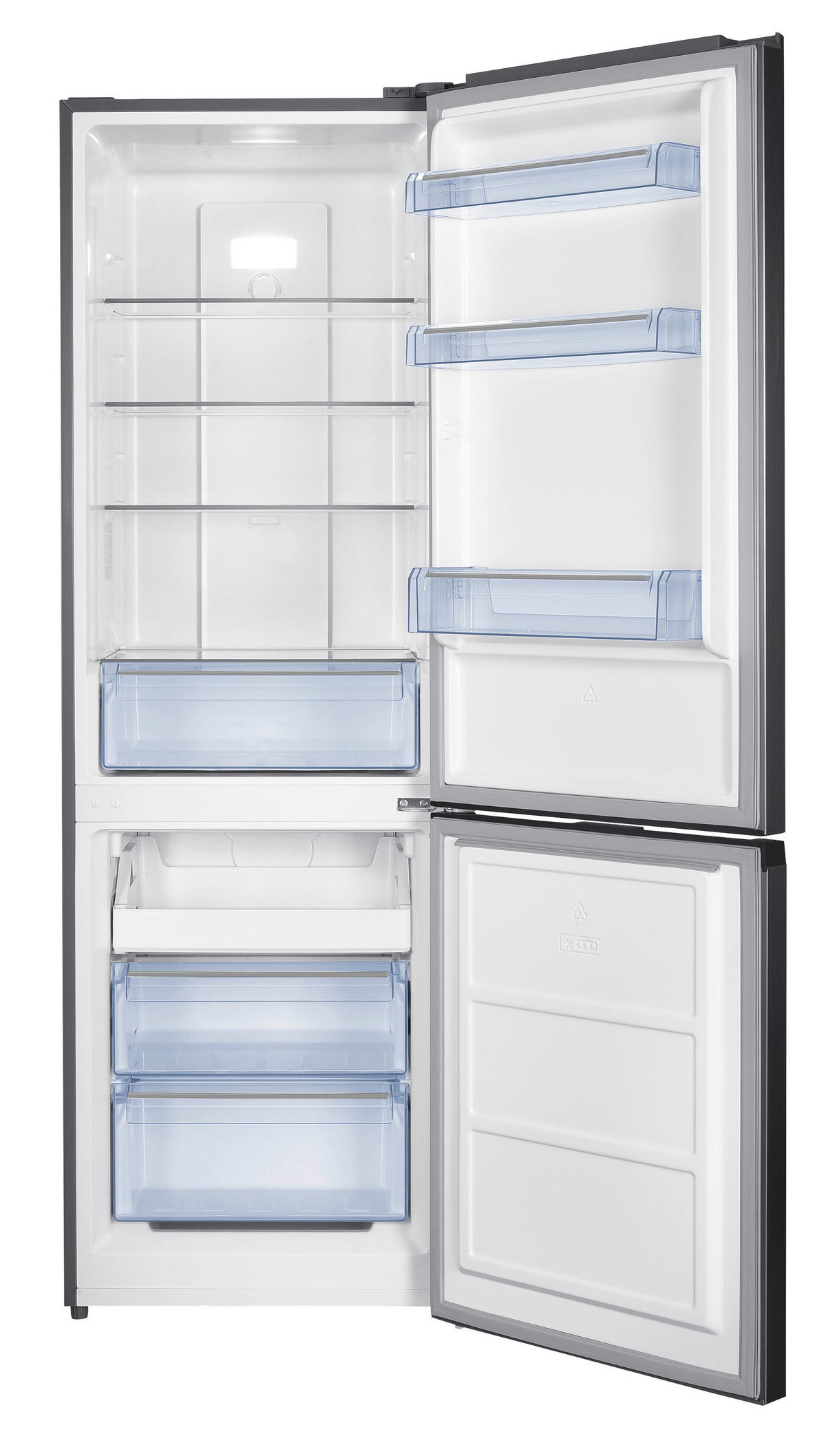 POCOline Kühl-/Gefrierkombination Inox B/H/T: ca. 60x186x60,5 cm Kühl-/Gefrierkombi KGK186-293DIXNF - Inox (60,00/186,00/60,50cm) - POCOline
