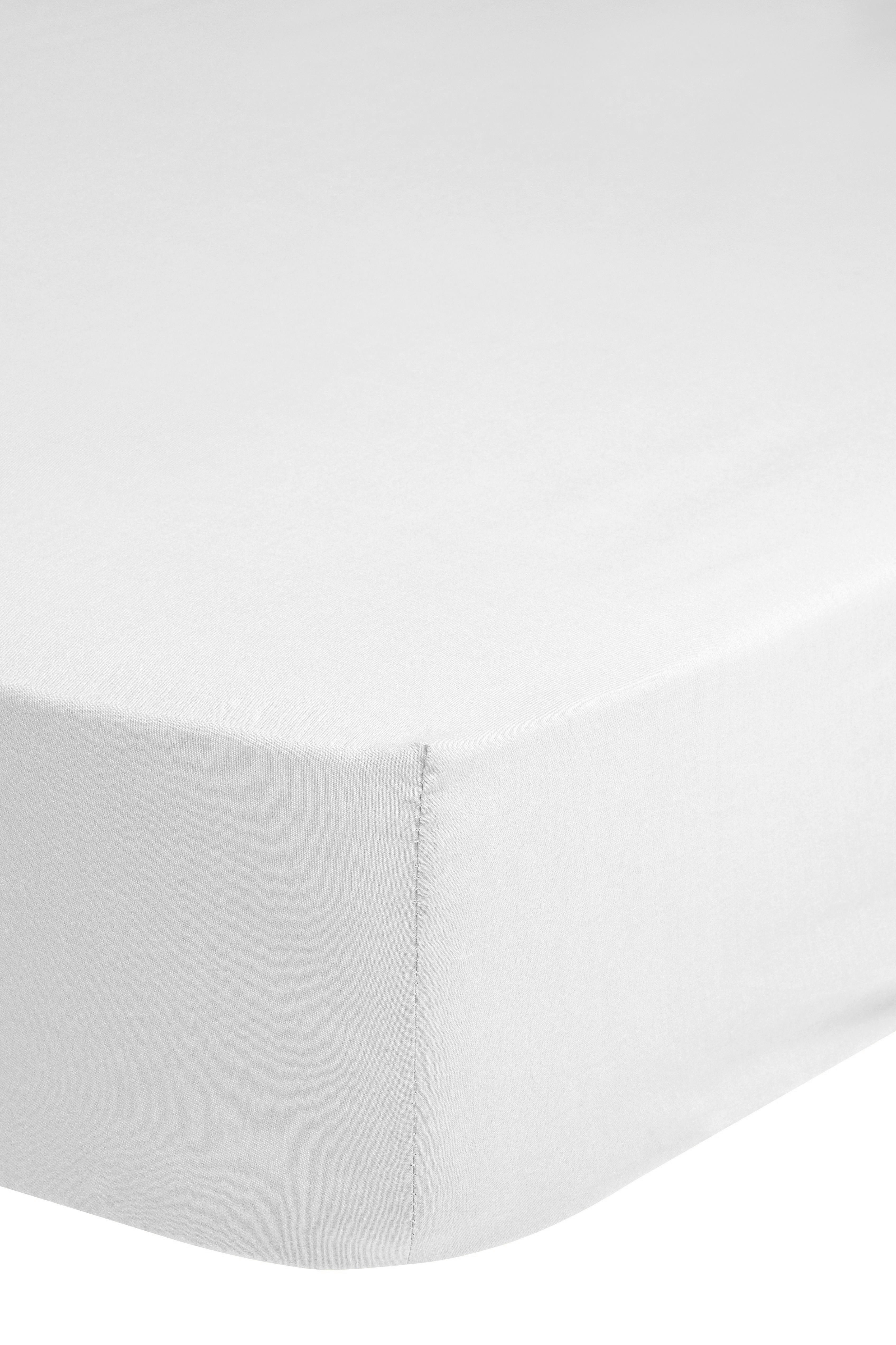 Baumwoll Spannbetttuch Spannbetttuch-Baumwolle 90x220cm - weiß (90,00/220,00cm) - Good Morning