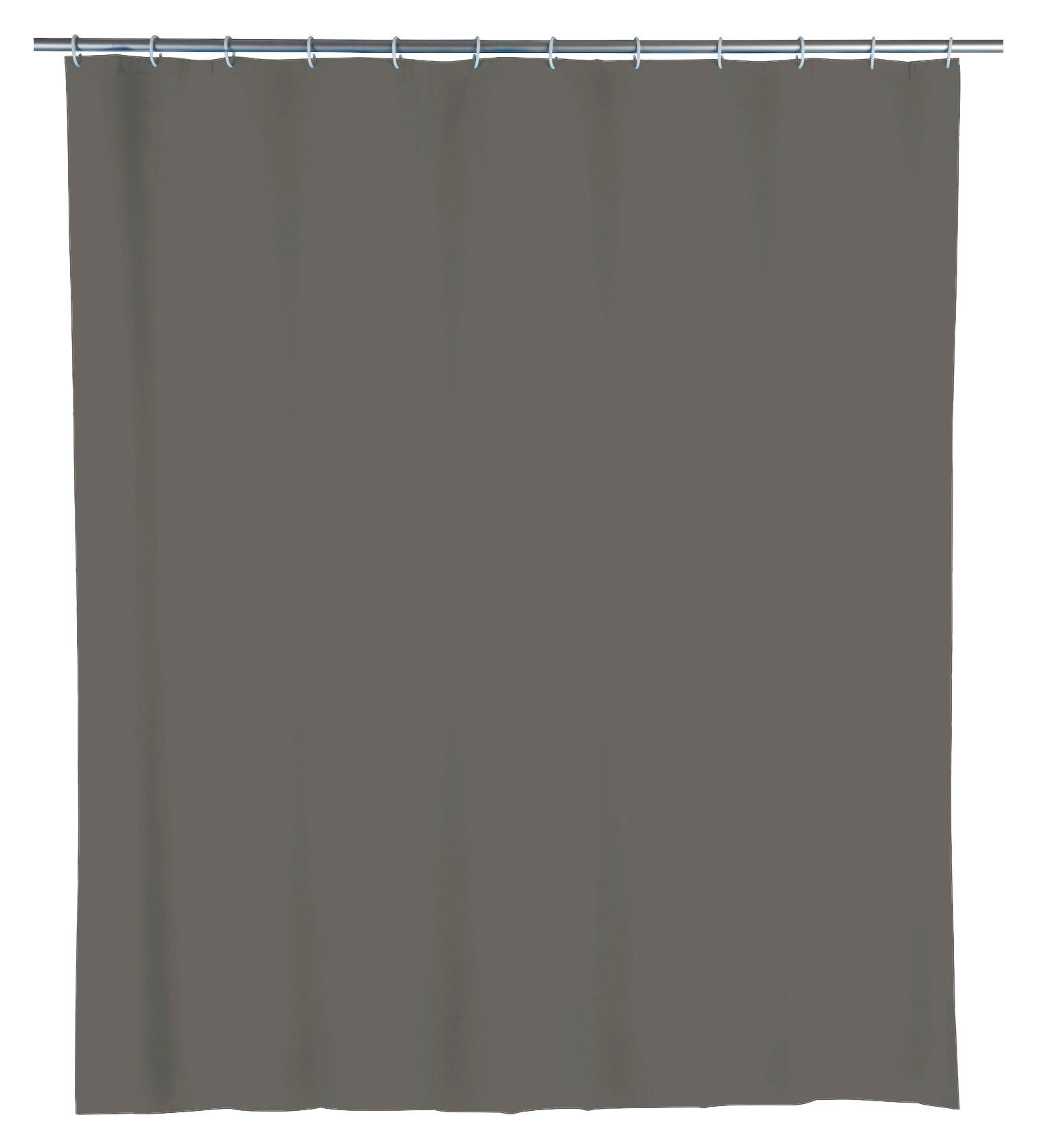 Duschvorhang grau Kunststoff B/L: ca. 180x200 cm Duschvorhang_Uni grau - grau (180,00/200,00cm) - Wenko