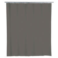 Duschvorhang grau Kunststoff B/L: ca. 180x200 cm Duschvorhang_Uni_grau_Wenko - grau (180,00/200,00cm) - WENKO
