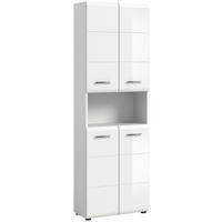 Badhochschrank ICE weiß weiß Hochglanz B/H/T: ca. 60x185x30 cm ICE - weiß (60,00/185,00/30,00cm) - xonox.home