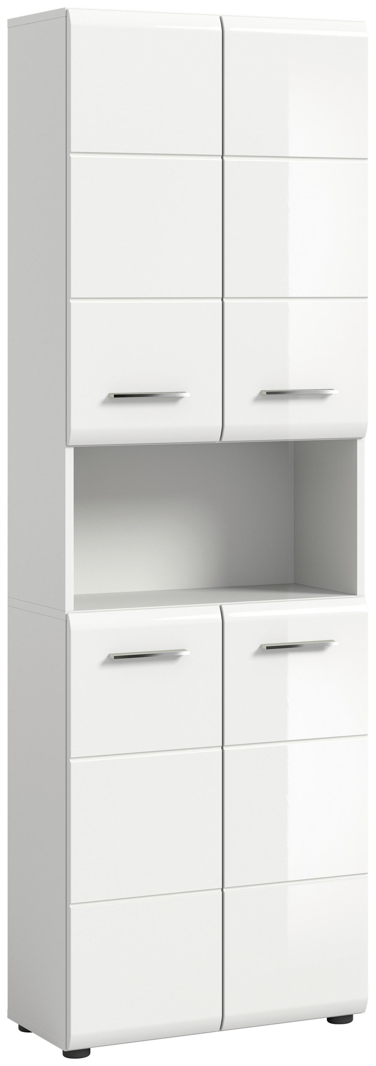 Badhochschrank ICE weiß weiß Hochglanz B/H/T: ca. 60x185x30 cm ICE - weiß (60,00/185,00/30,00cm) - xonox.home
