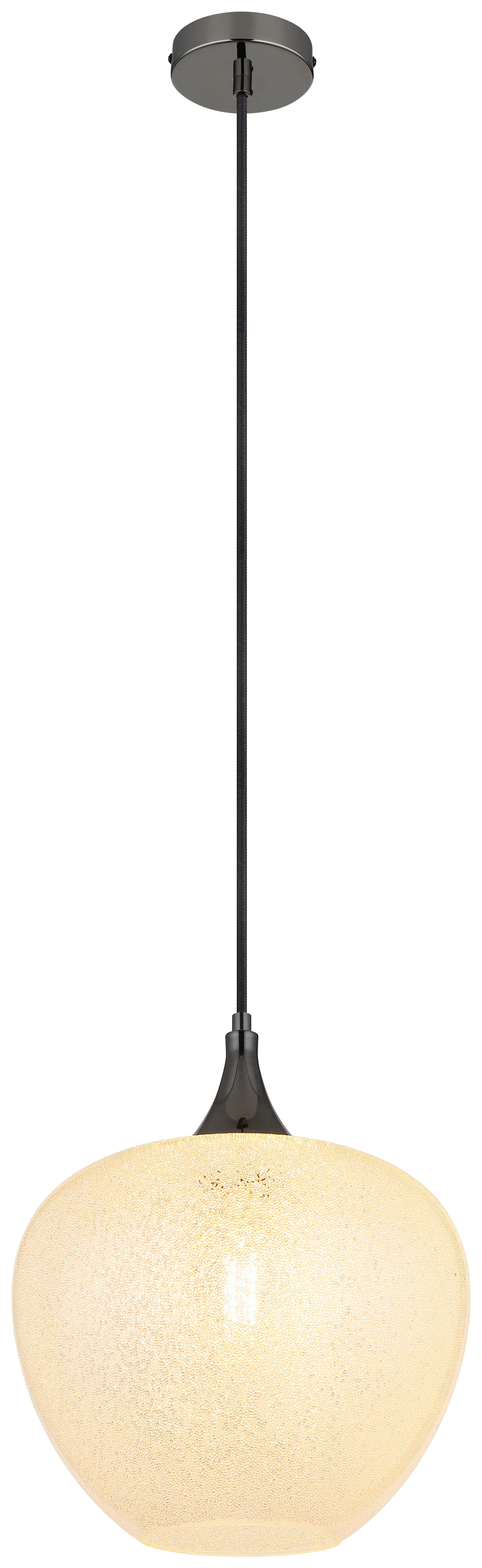 GLOBO Pendelleuchte MAXY 15548H1K klar schwarz Chrom Metall Acryl H/D: ca. 120x29 cm E27 1 Brennstellen MAXY - klar/schwarz (29,00/120,00cm) - GLOBO