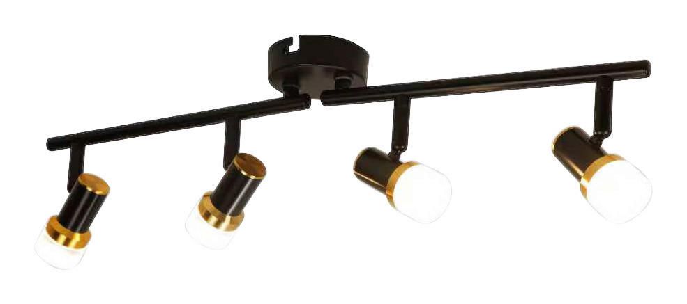 POCOline LED-Spot Giulia schwarz Kupfer B/H/L: ca. 12x8x56 cm 4 Brennstellen LED-Spot_4flg.Giulia - schwarz/Kupfer (56,00/12,00/8,00cm) - POCOline