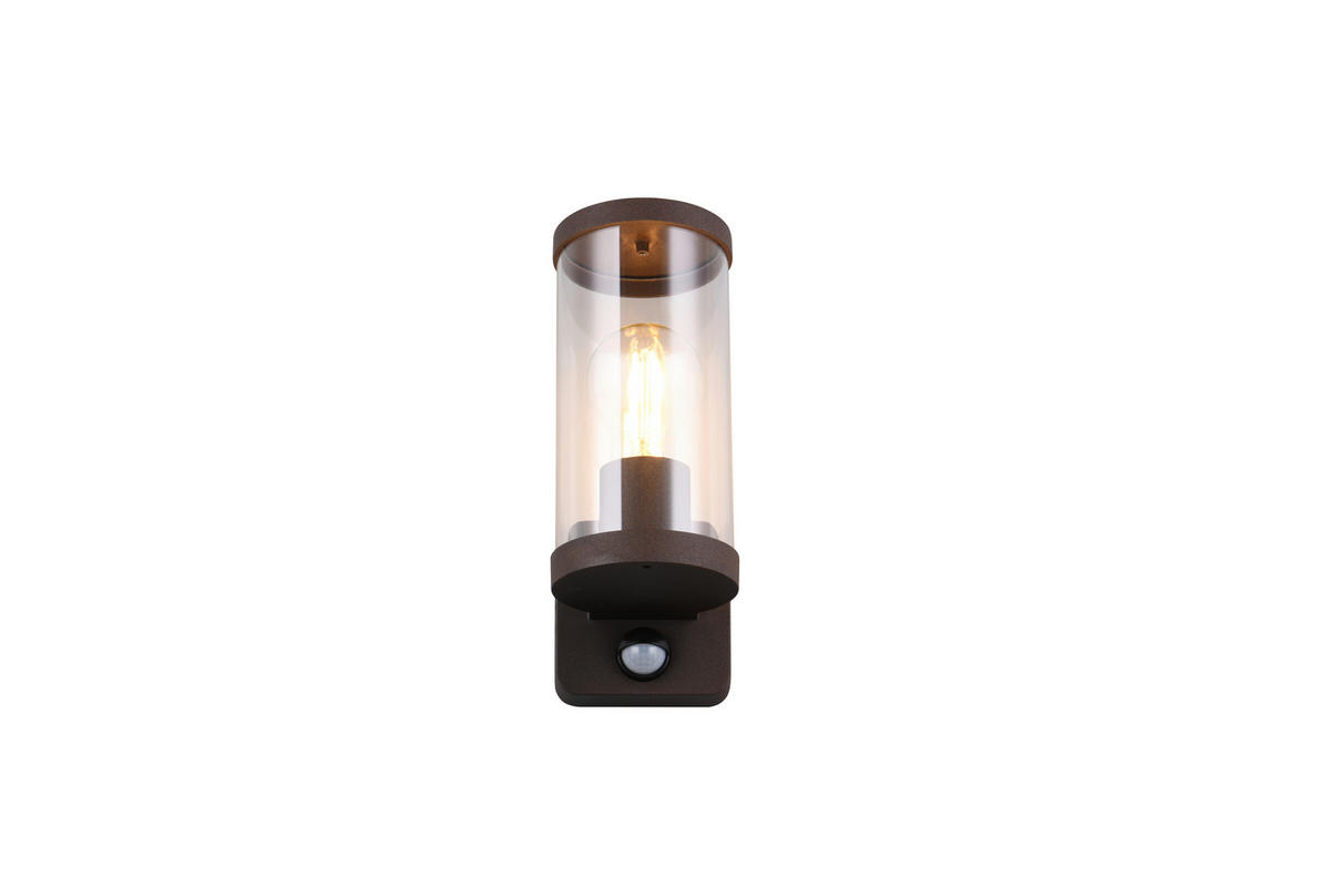Reality Wandleuchte Bonito R21599124 transparent rostfarbig Kunststoff Metall B/H/T: ca. 9,5x23x12 cm E27 1 Brennstellen Bonito - rostfarbig/transparent (9,50/23,00/12,00cm) - Reality