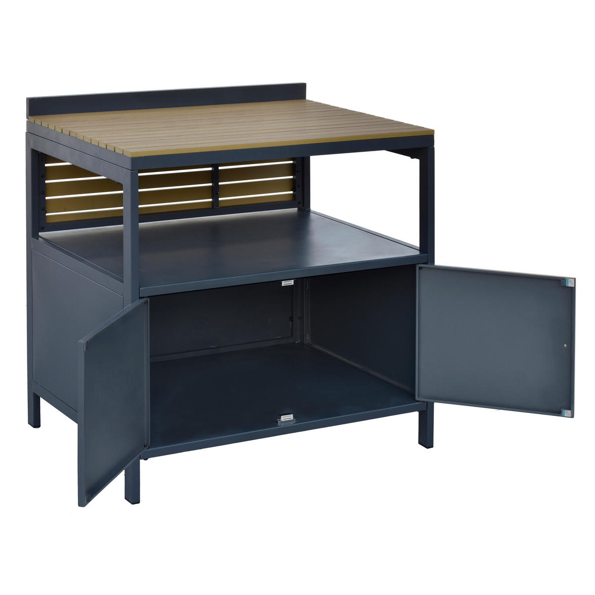 POCOline Outdoor-Küchenmodul natur Aluminium B/H/L: ca. 83,5x89x61,5 cm Outdoor-Küchenmodul - natur/anthrazit (61,50/83,50/89,00cm) - POCOline