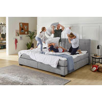 Familienbett  grau dunkel Microfaser Liegefläche B/L: ca. 240x200 cm Family_Boxspringbett - grau (255,00/115,00/215,00cm)