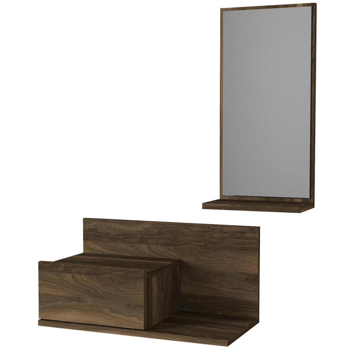 Konsolentisch Drax walnuss Nachbildung Spanplatte B/H/T: ca. 60x29,5x30 cm Drax - walnuss (60,00/29,50/30,00cm) - moebel17