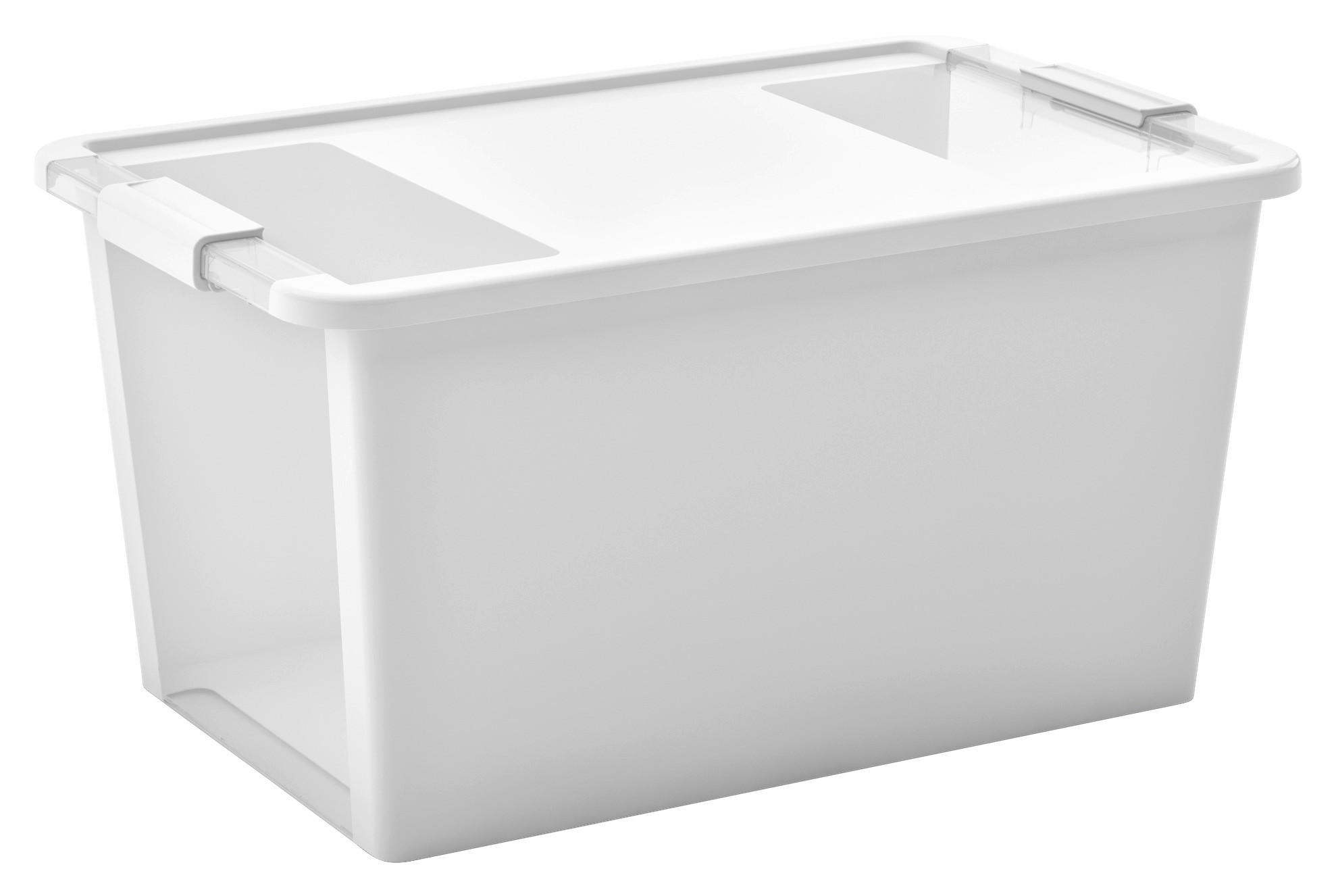 KIS Aufbewahrungsbox BI Box weiß B/H/L: ca. 35x28x55 cm BI Box - weiß/transparent (55,00/35,00/28,00cm) - KIS