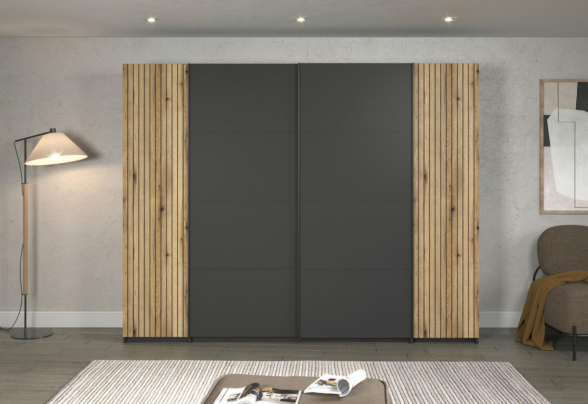 Kleiderschrank Esteban anthrazit B/H/T: ca. 270x210x60 cm Esteban - anthrazit (270,00/210,00/60,00cm)