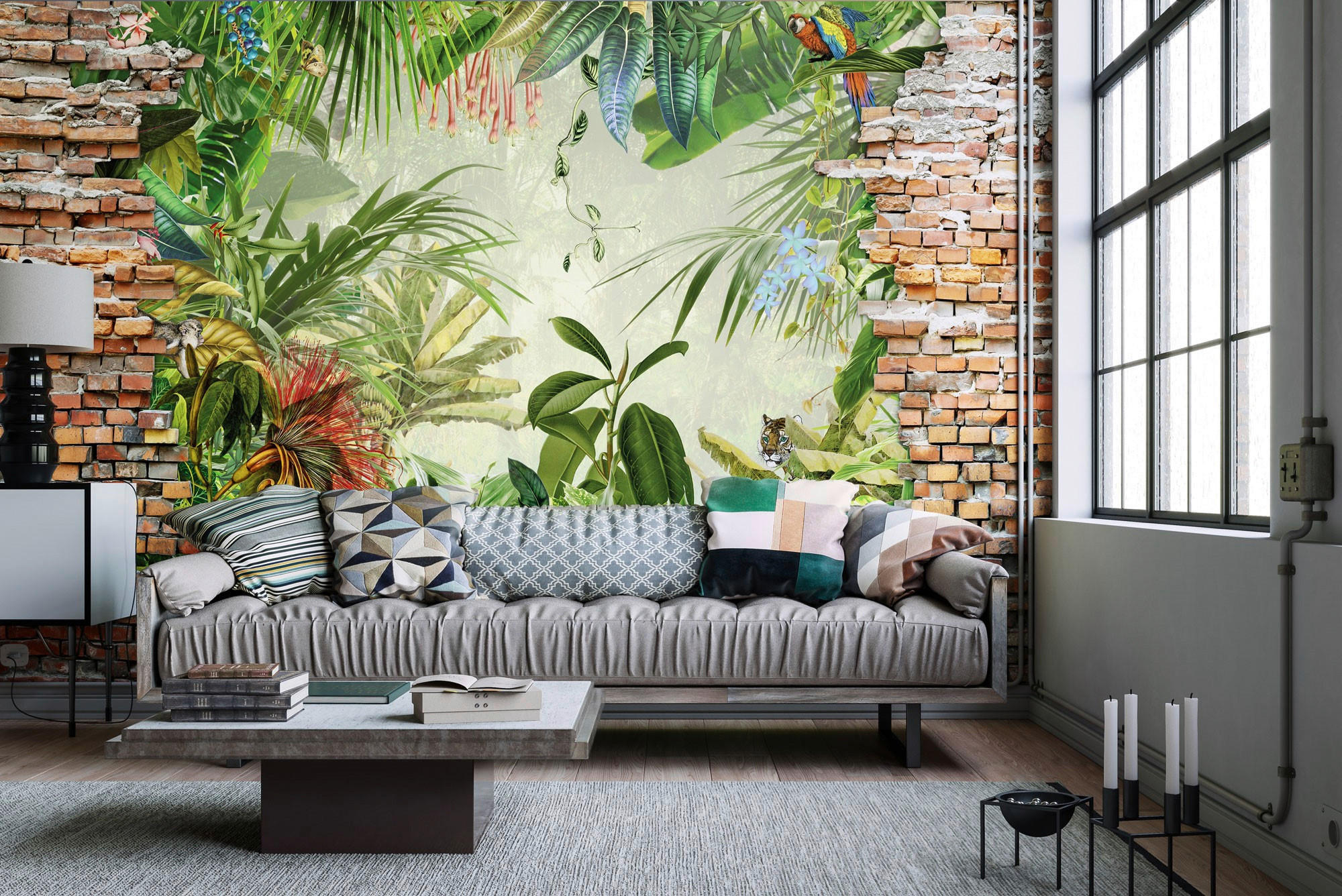 Komar Fototapete Jungle View Bricklane B/L: ca. 400x250 cm Jungle View Bricklane - (400,00/250,00cm) - Komar