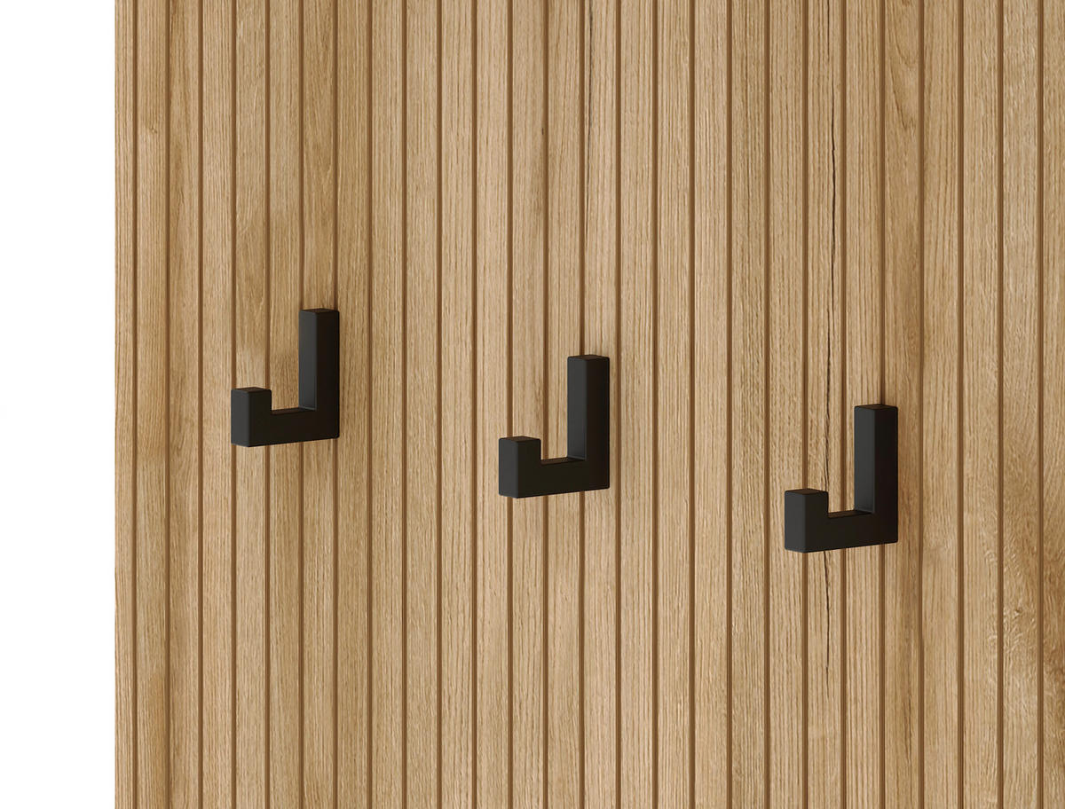 Garderobe NORDIC Eiche Evoke Oak Nachbildung weiß B/H/T: ca. 100x204x40 cm NORDIC - Eiche/weiß (100,00/204,00/40,00cm) - WIPMEB