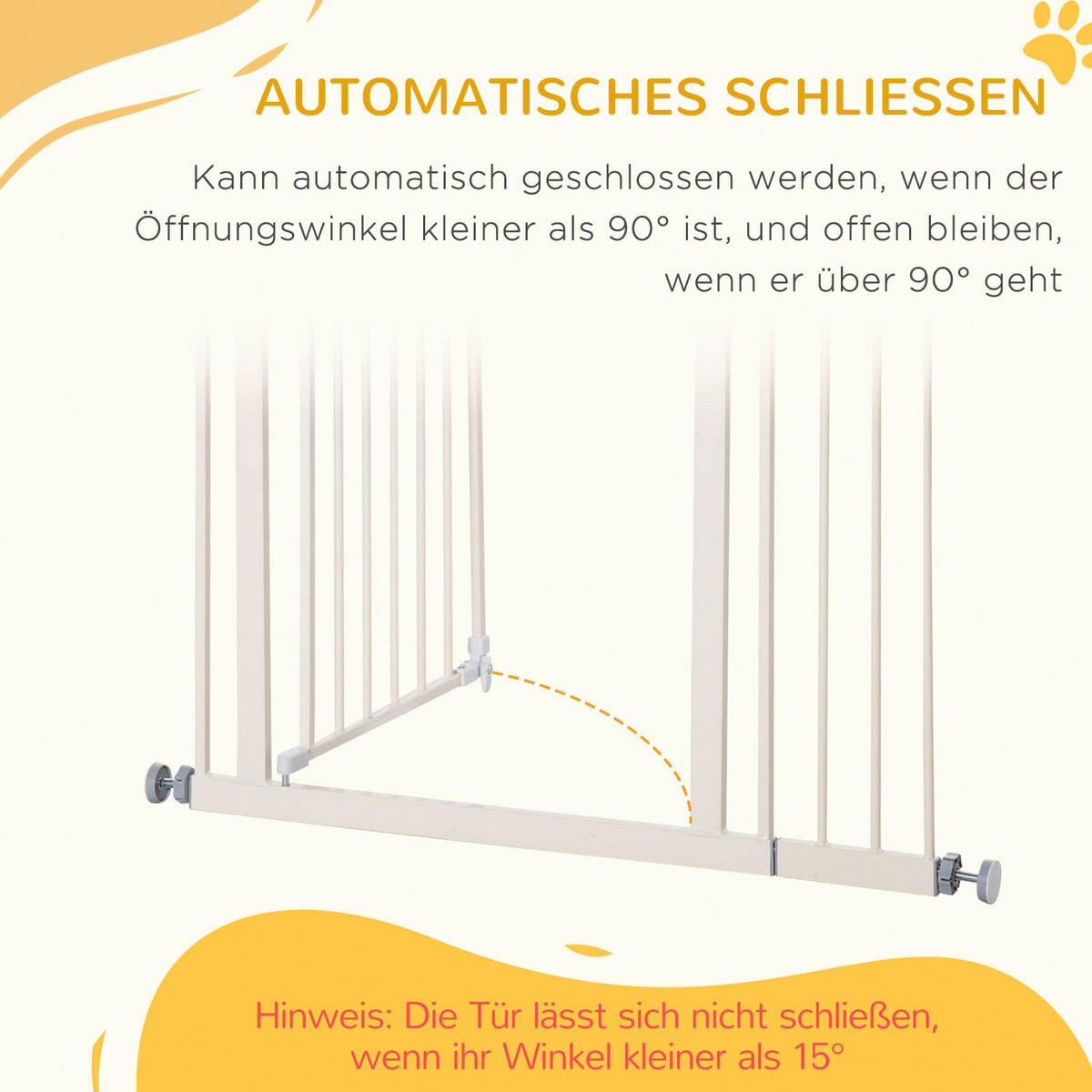 PawHut Türschutzgitter Türschutzgitter - (86,00/104,00cm) - PawHut