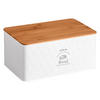 Kesper Brotkasten weiß Metall B/H/L: ca. 18x13x28 cm Brotkasten - weiß (28,00/18,00/13,00cm) - Kesper