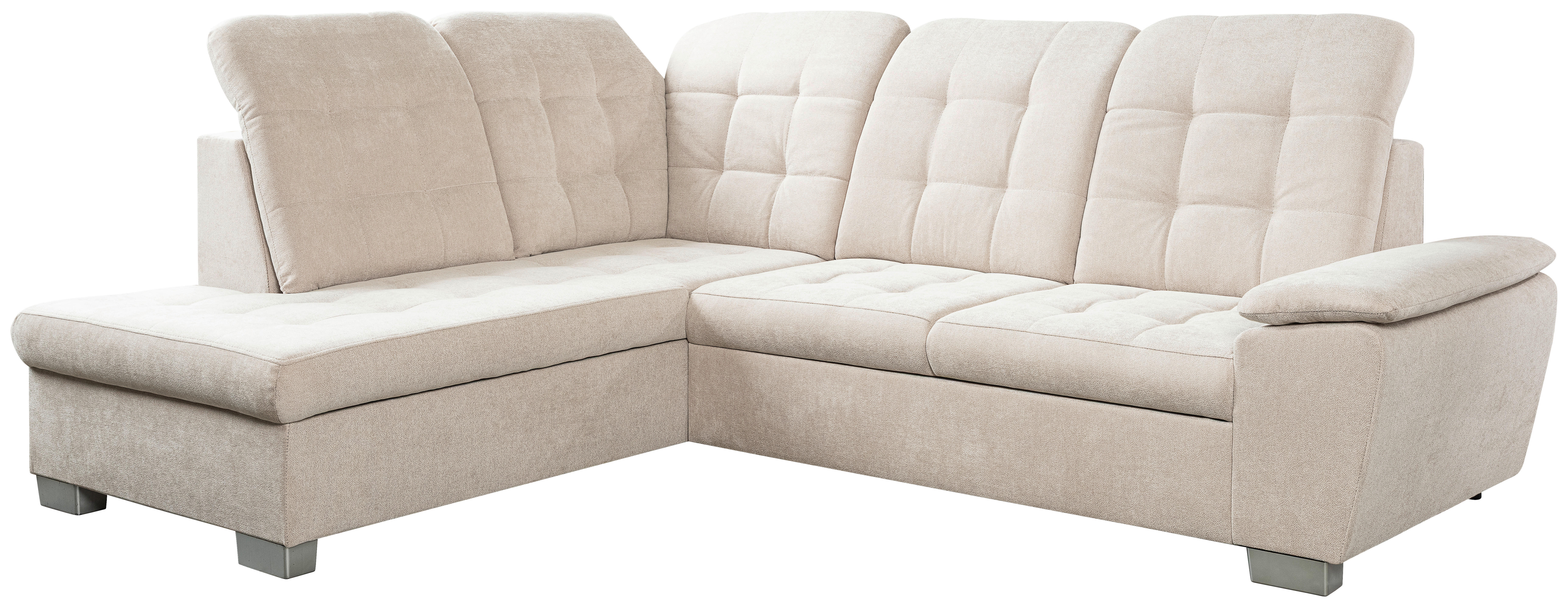 Ecksofa Bonny pearl Microfaser B/H/T: ca. 260x107x214 cm Bonny - silber/pearl (260,00/107,00/214,00cm)